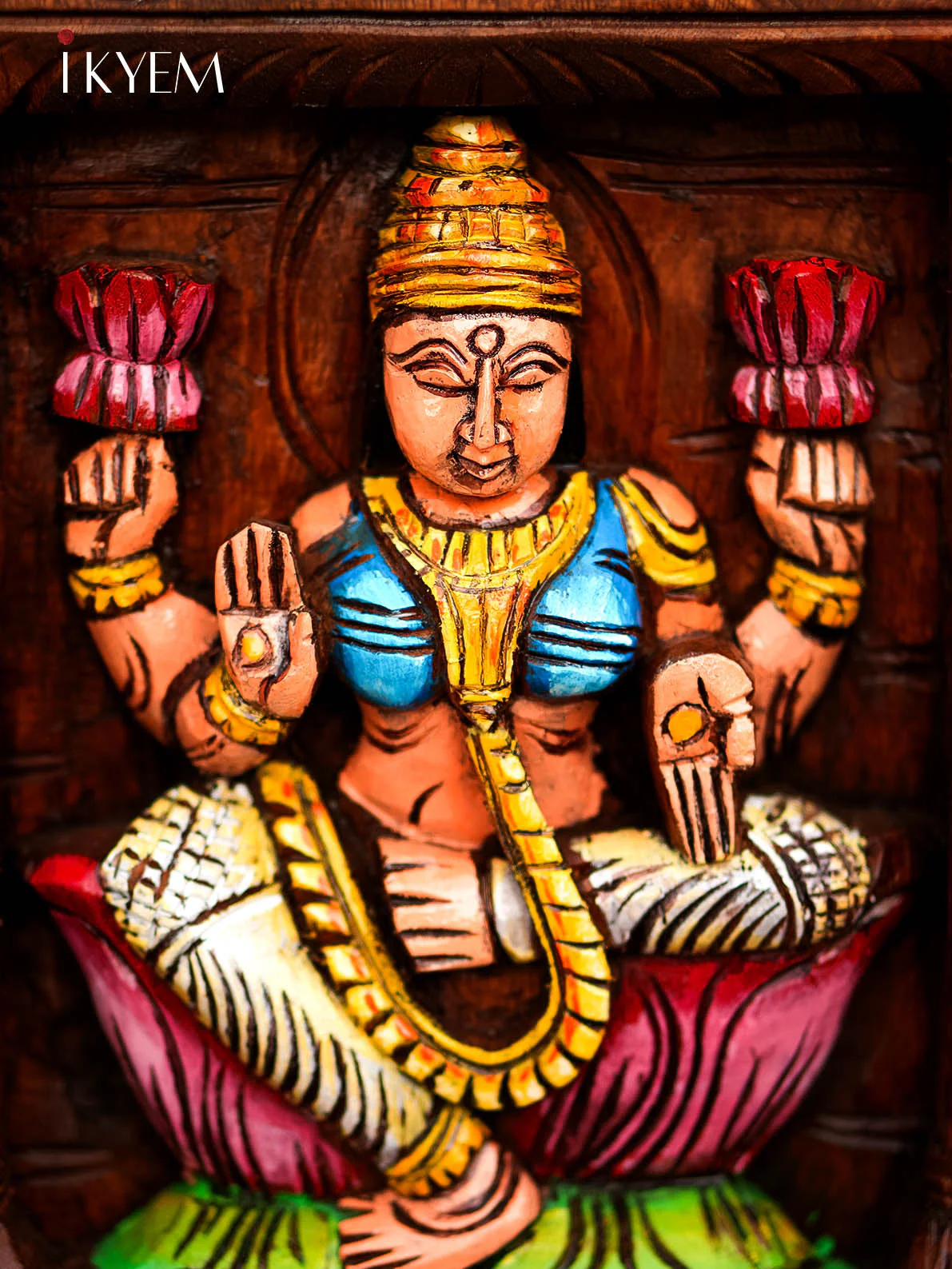 Carved Lakshmi panel - Image 2
