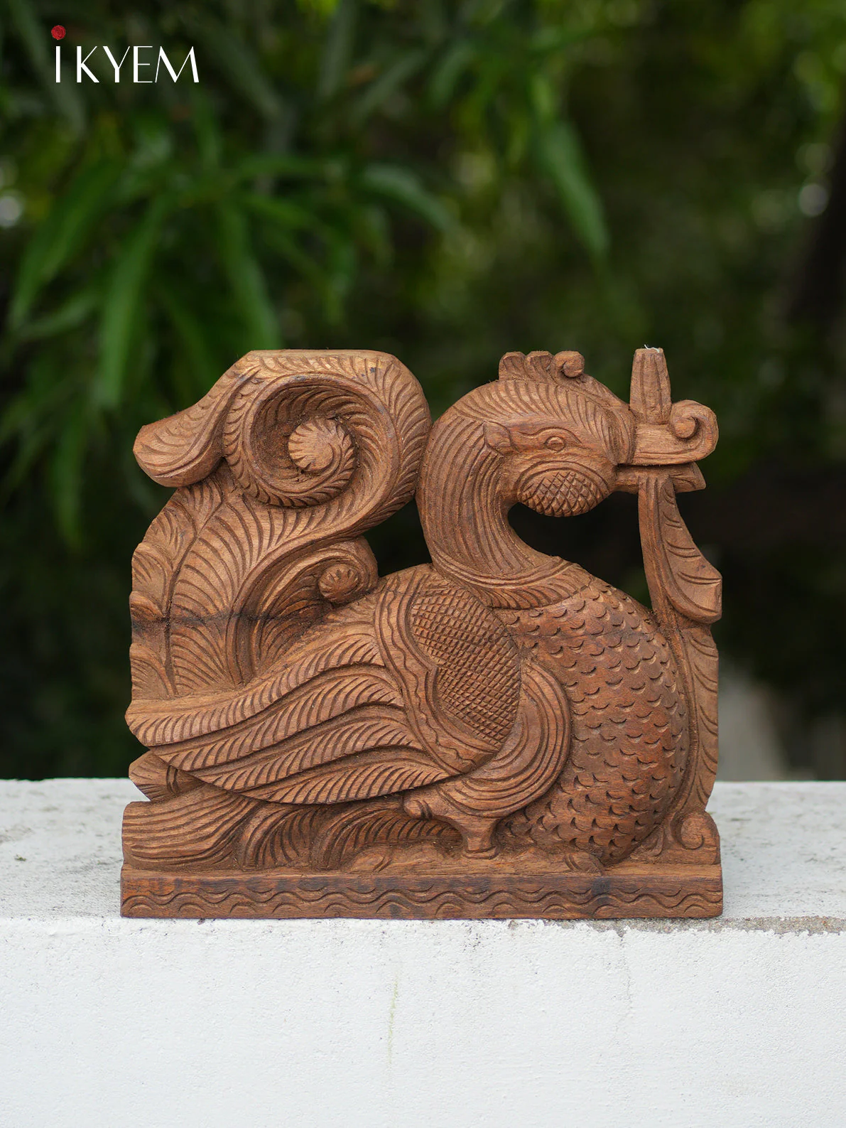 Hand Carved Wooden Annapakshi Bracket