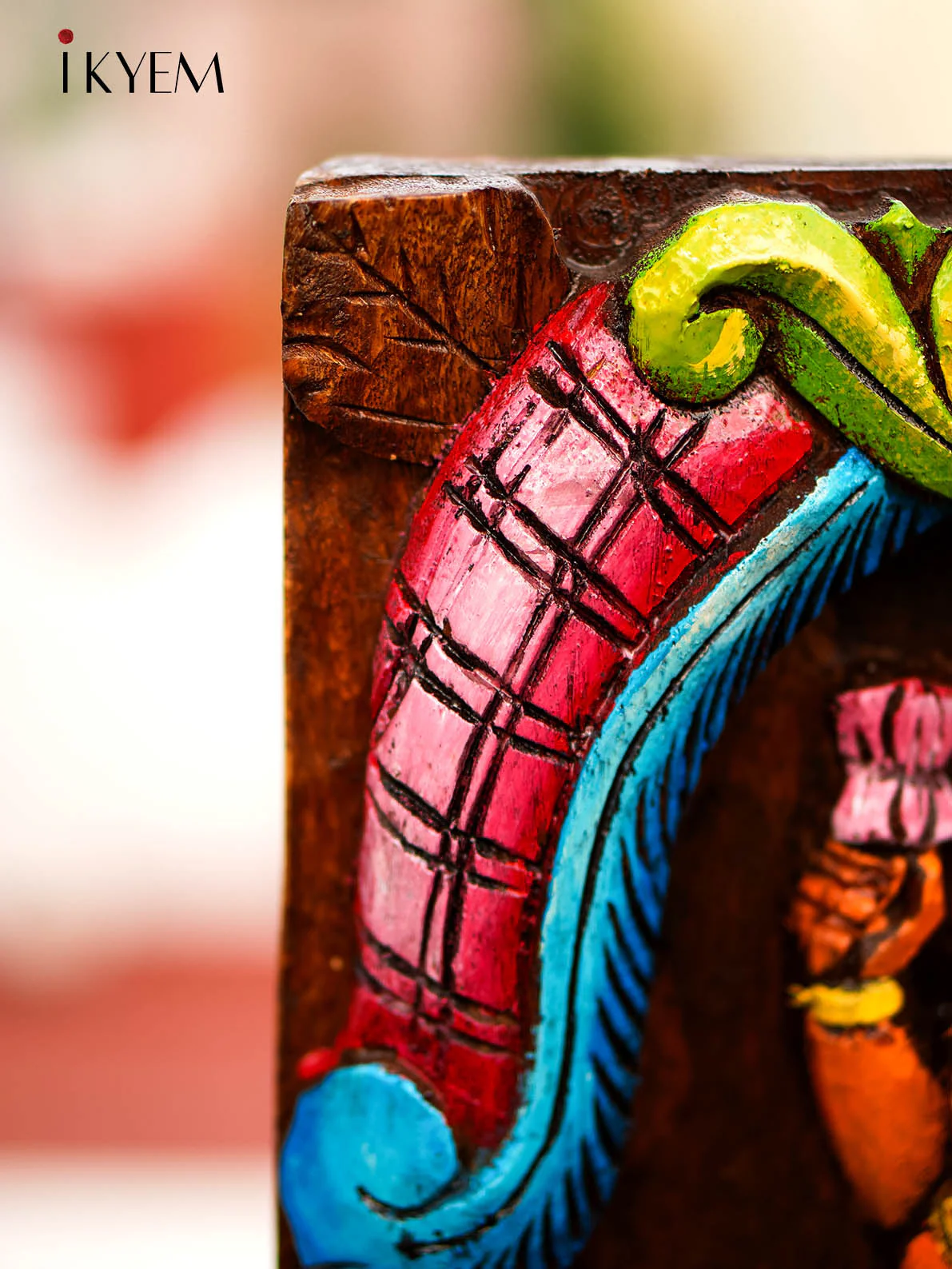 HandPainted Wooden Lakshmi Panel - Image 3