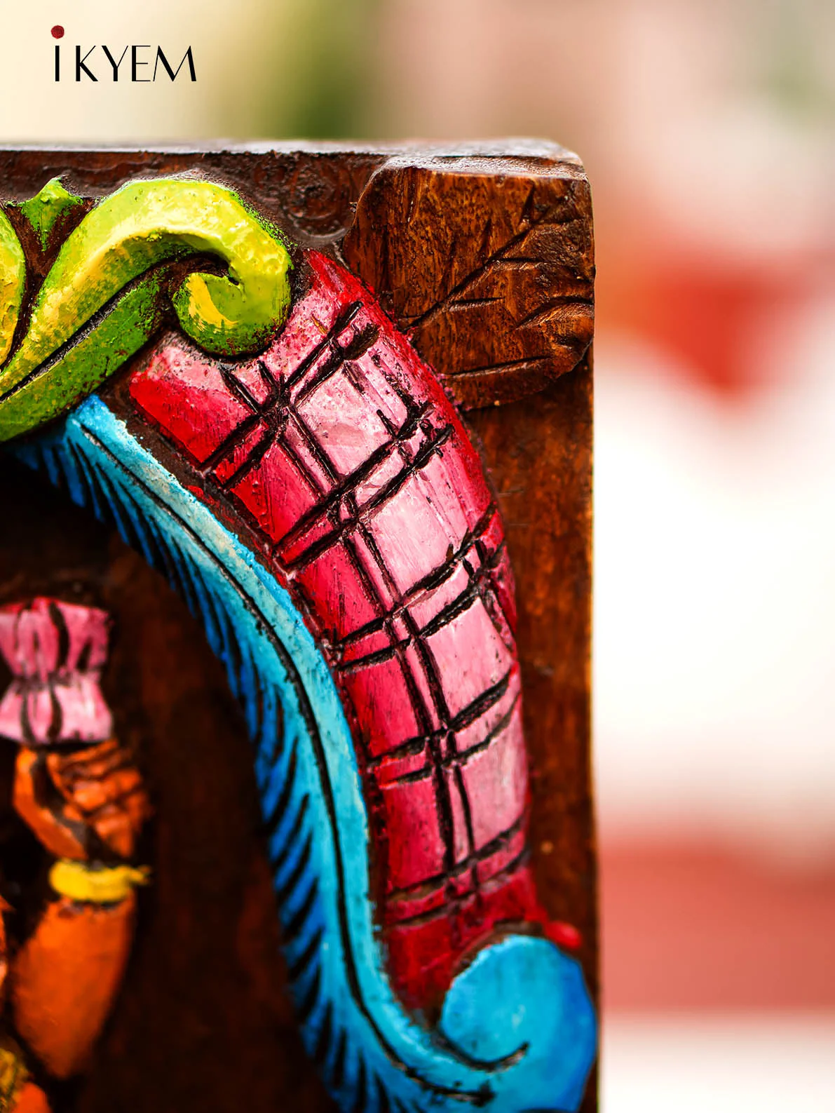 HandPainted Wooden Lakshmi Panel - Image 4