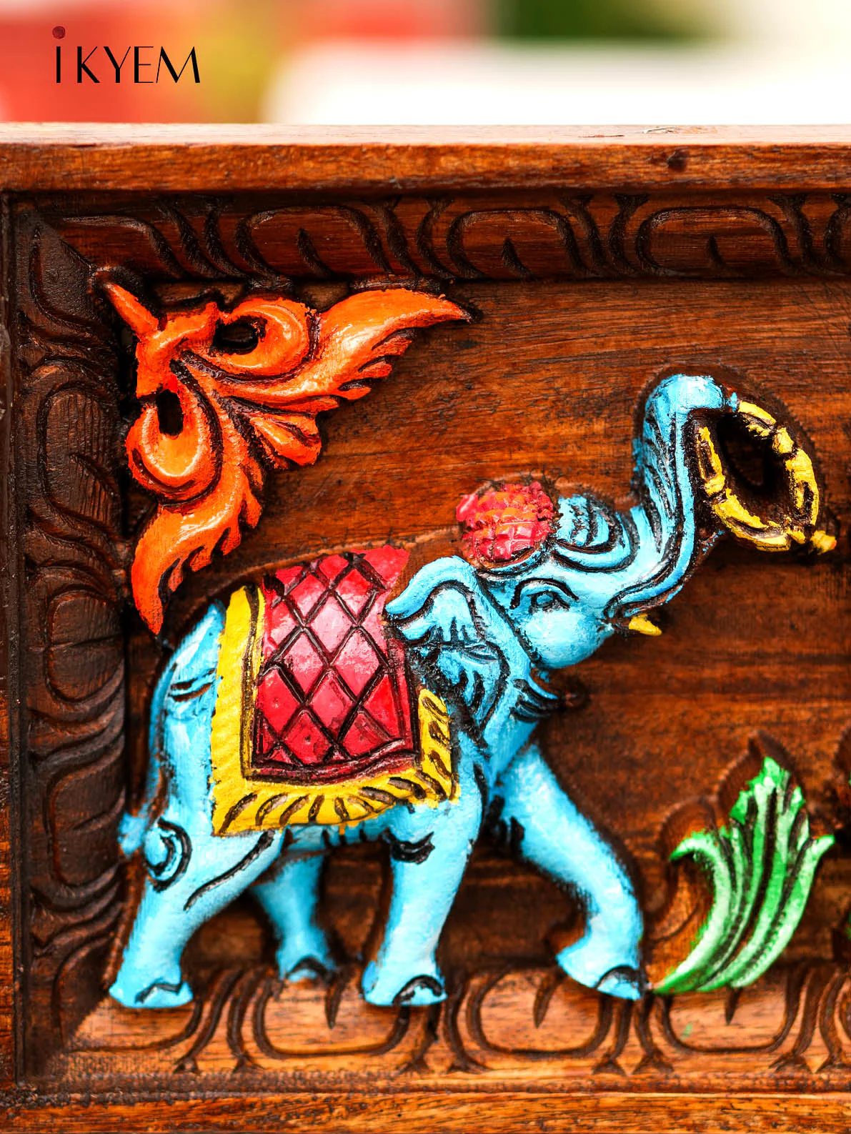 Hand Carved Lakshmi with Elephant - Image 2