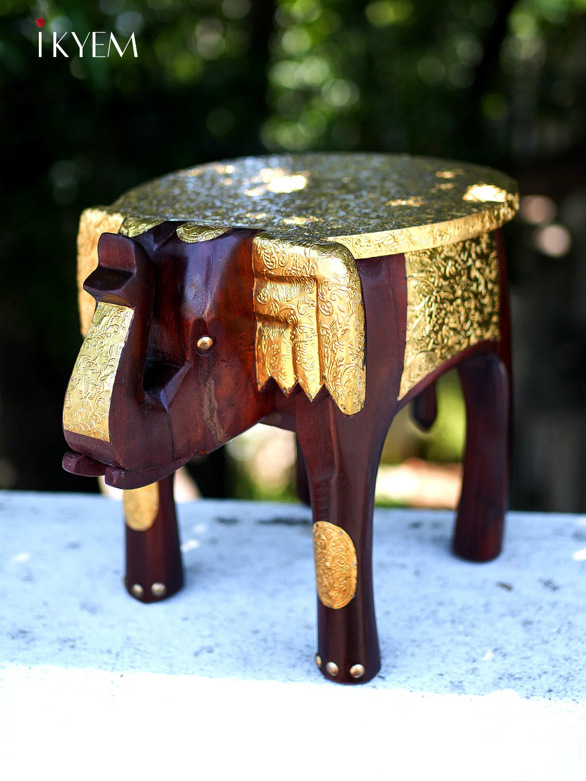 Wooden Elephant Stool - Image 2