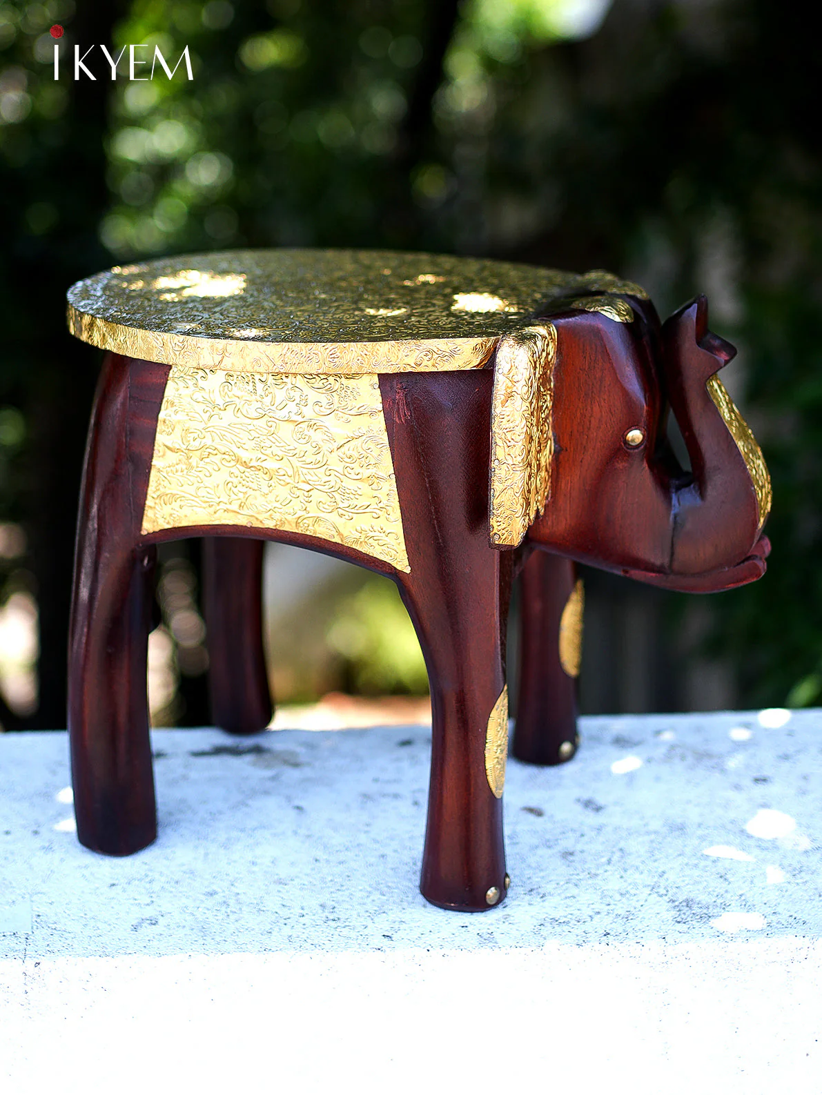 Wooden Elephant Stool - Image 3