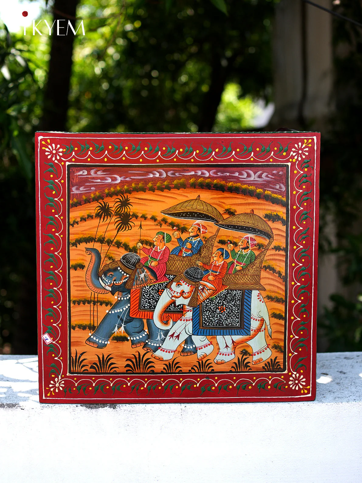 Hand Painted hoirzontal wooden table