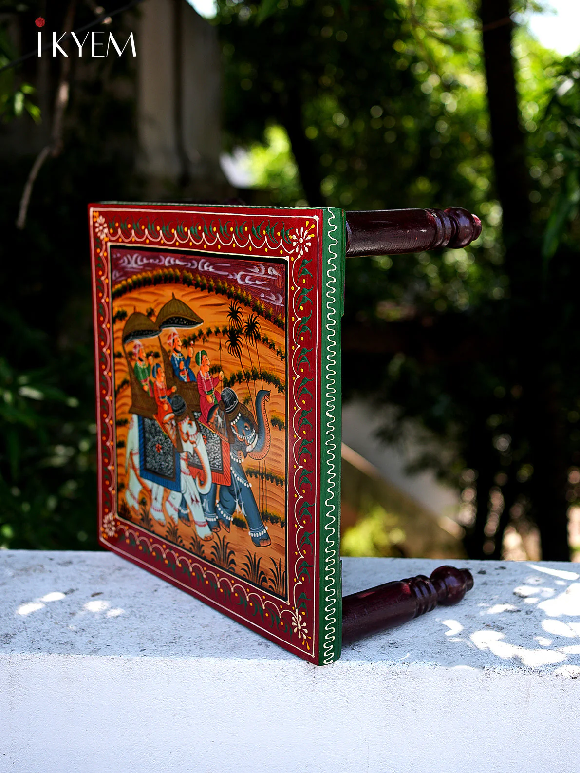 Hand Painted hoirzontal wooden table - Image 2