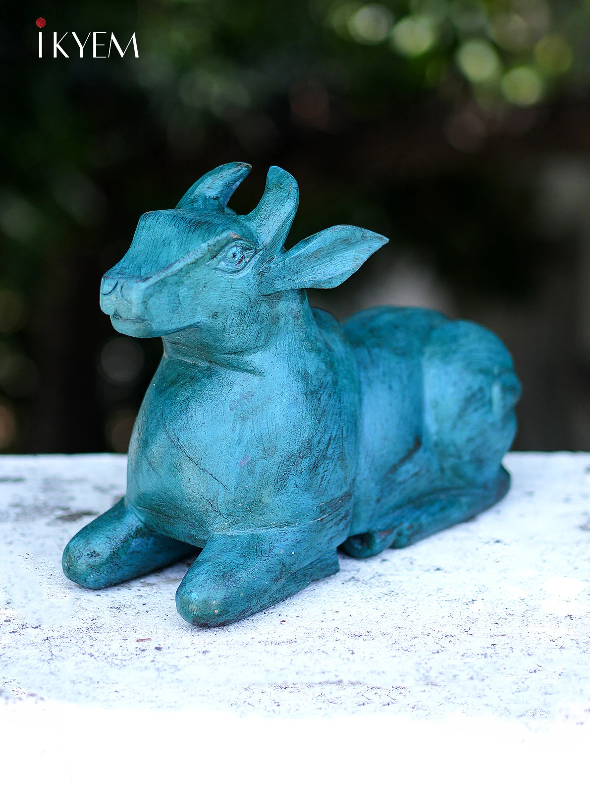 Turquoise Wooden Nandi - Image 2