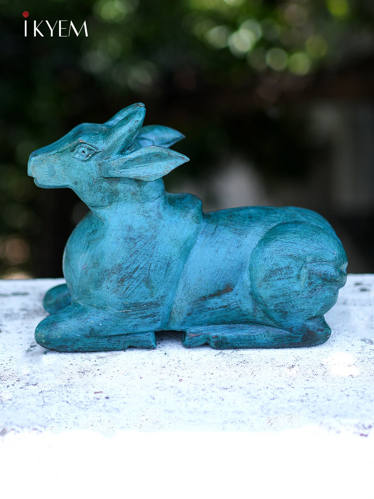 Turquoise Wooden Nandi - Image 4
