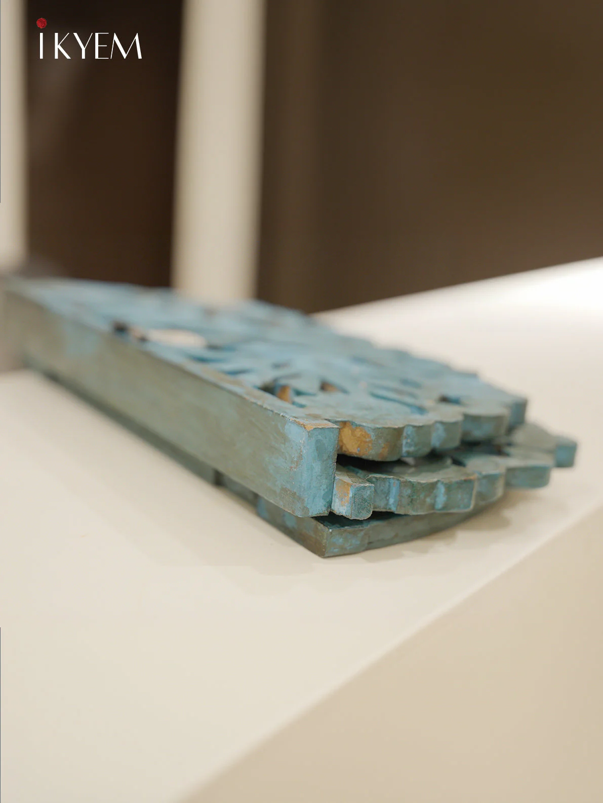 Handcrafted wooden Jharokhas (Turquoise) - Image 4