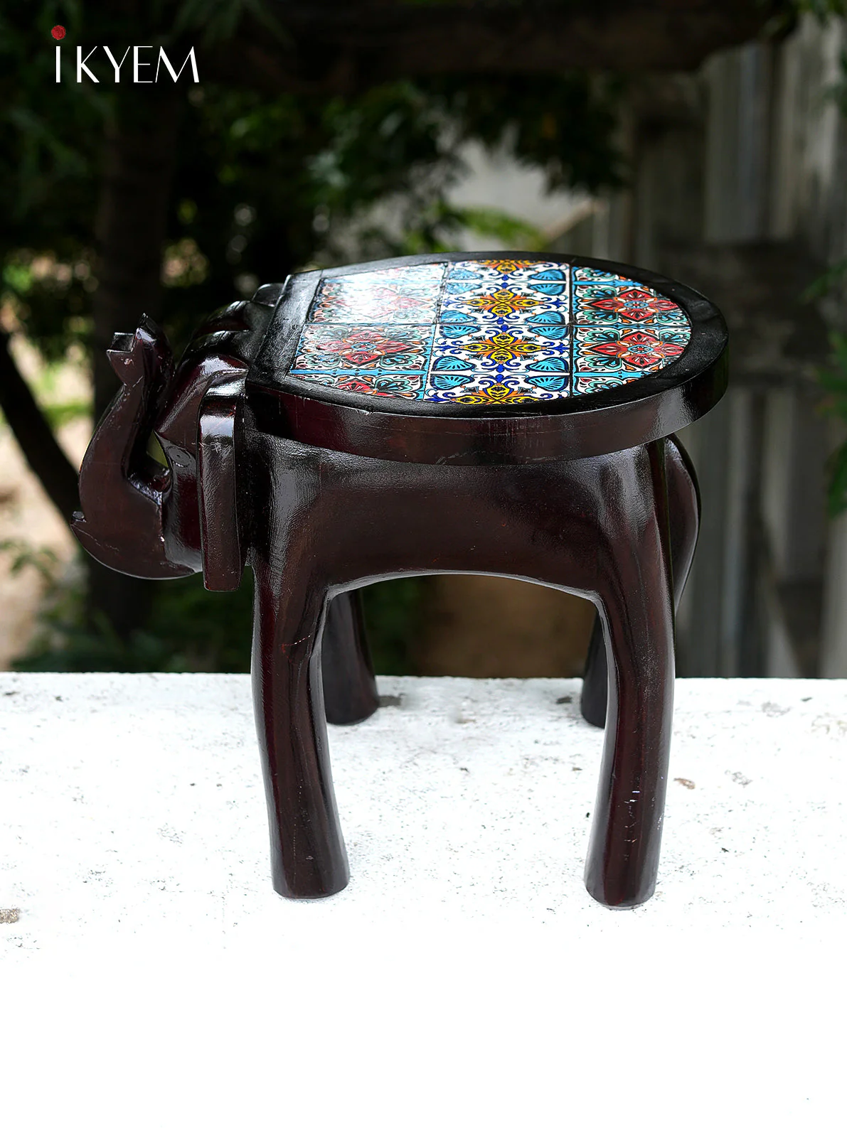 Tiled Elephant Stool - Image 4