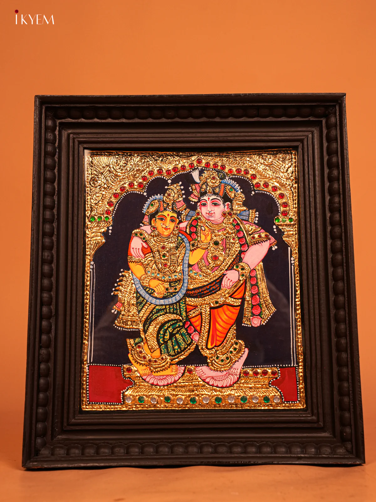 Radha Krishna - Tanjore Painting 15* 13 - 4HJ01028 - Image 2