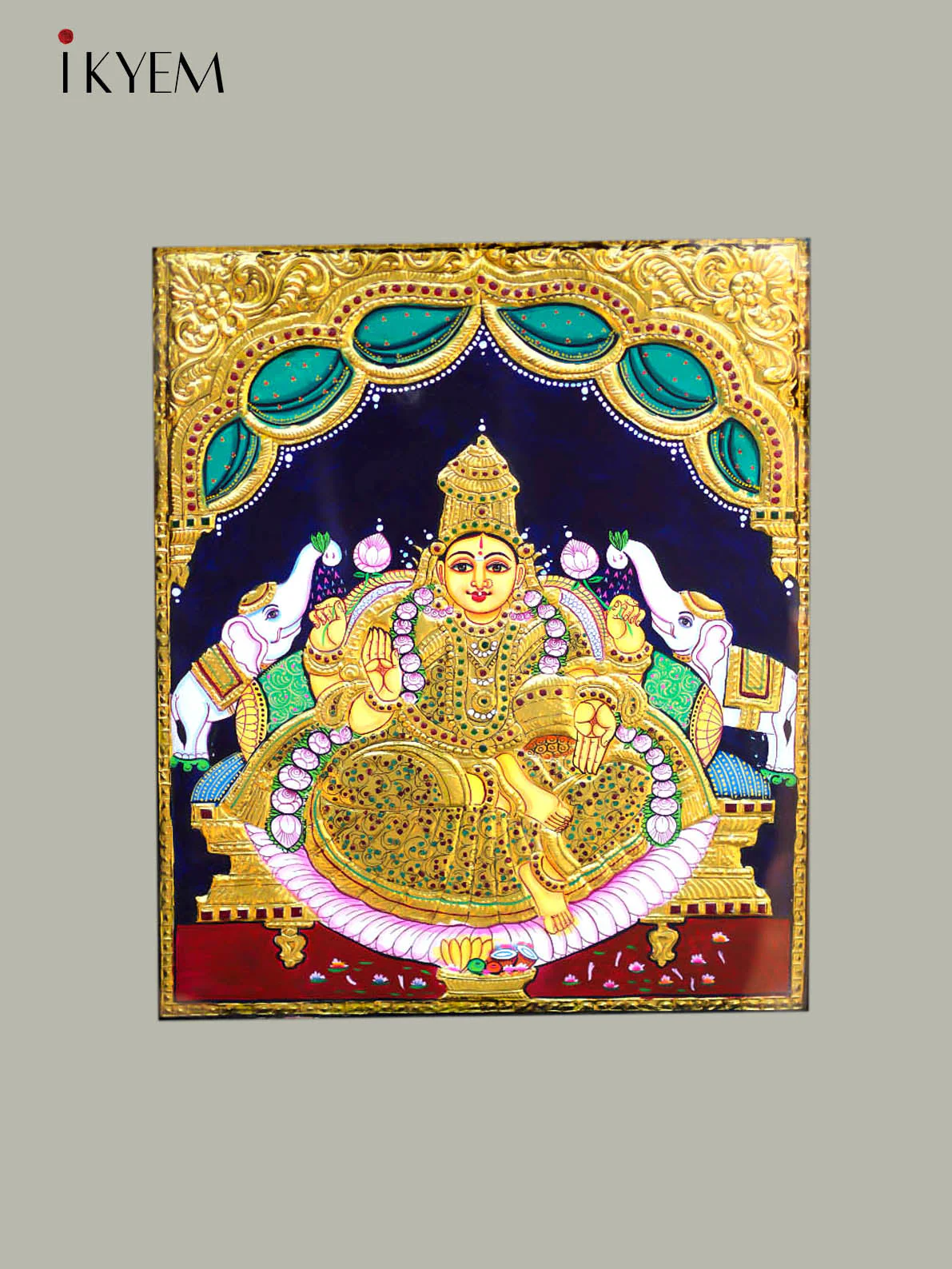 Gaja Lakshmi - Tanjore Painting 24* 20 inches - Image 3