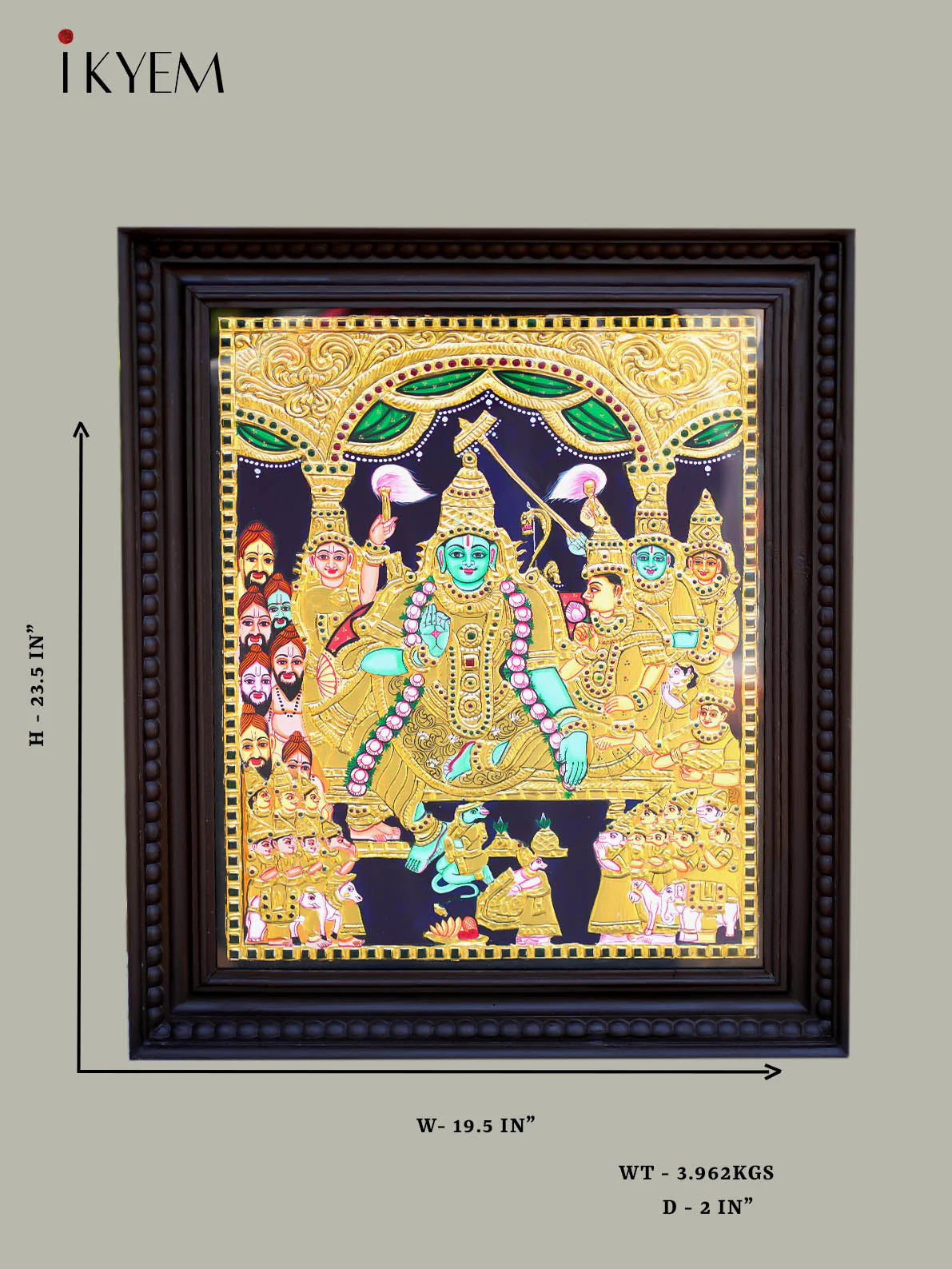 Ramar pattabhisekam - Tanjore Painting - Image 2