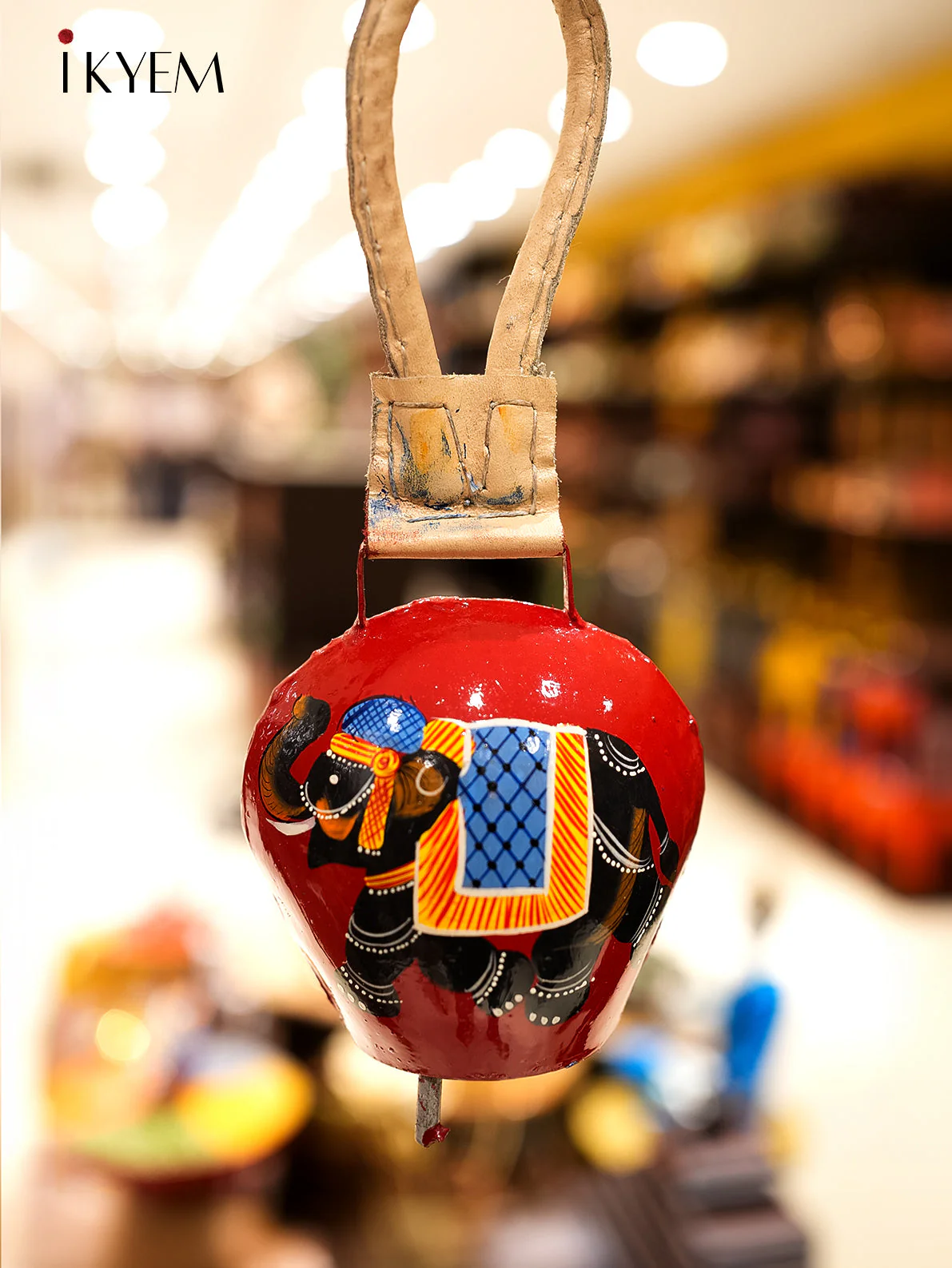 Handpainted Cow Bells (10 inches) - Assorted Elephant Colors