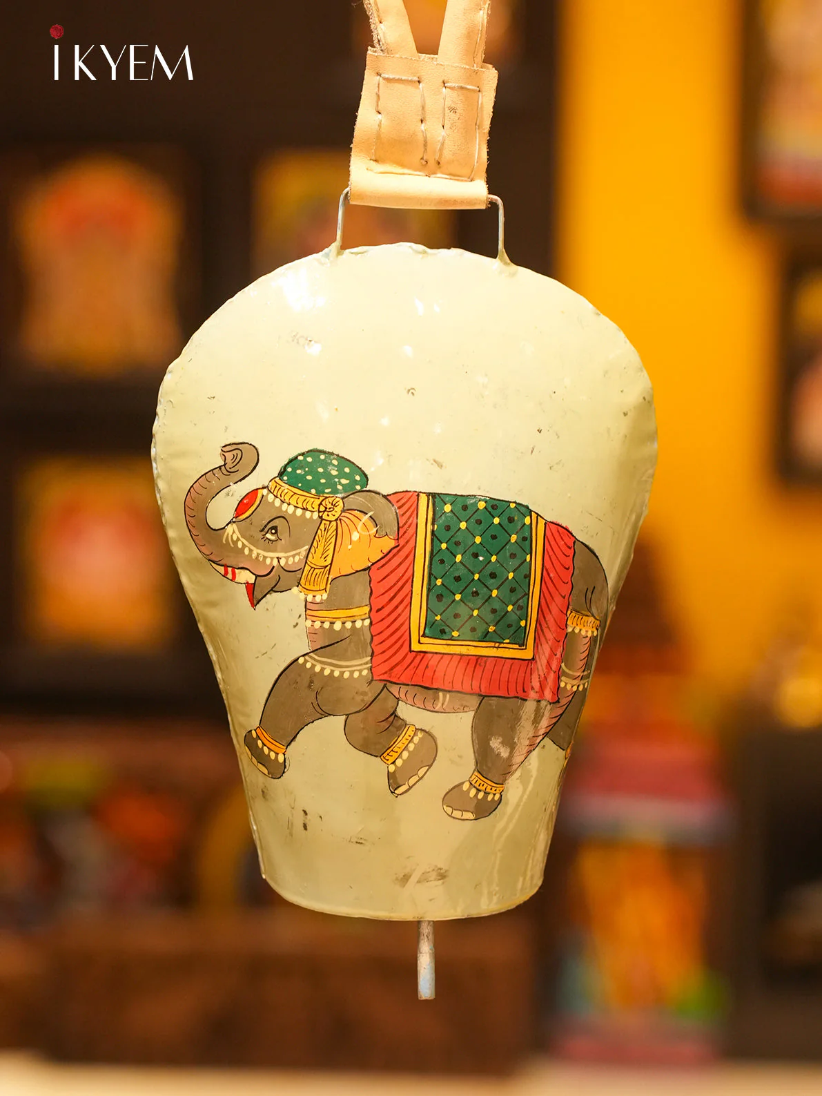 Handpainted Cow Bells (14 inches) - Assorted Elephant Colors - Image 2