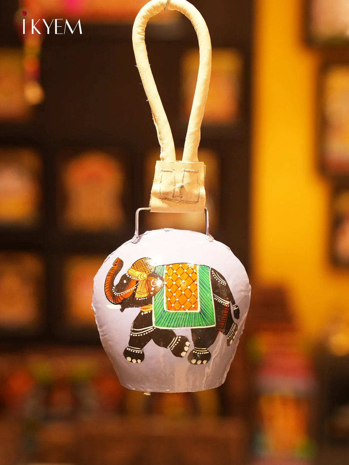 Handpainted Cow Bells (10 inches) - Assorted Elephant Colors