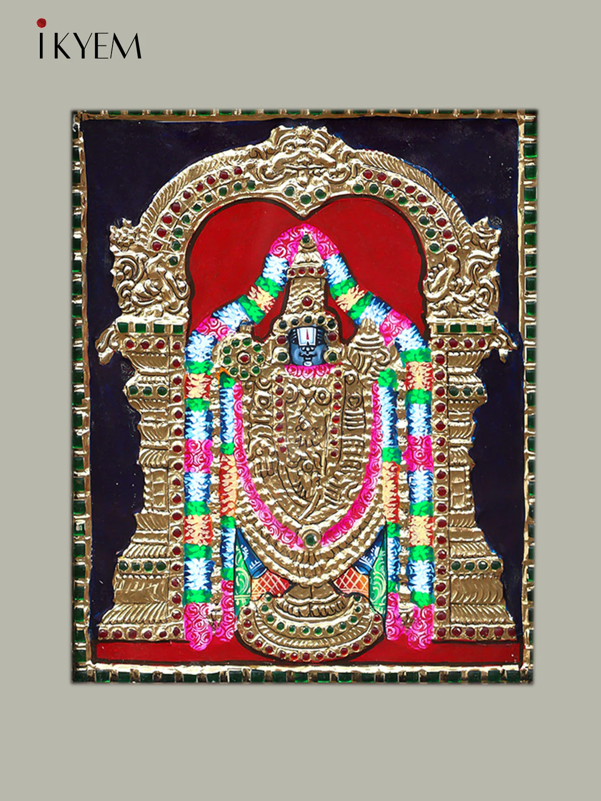 Lord Balaji - Tanjore Painting - Image 3