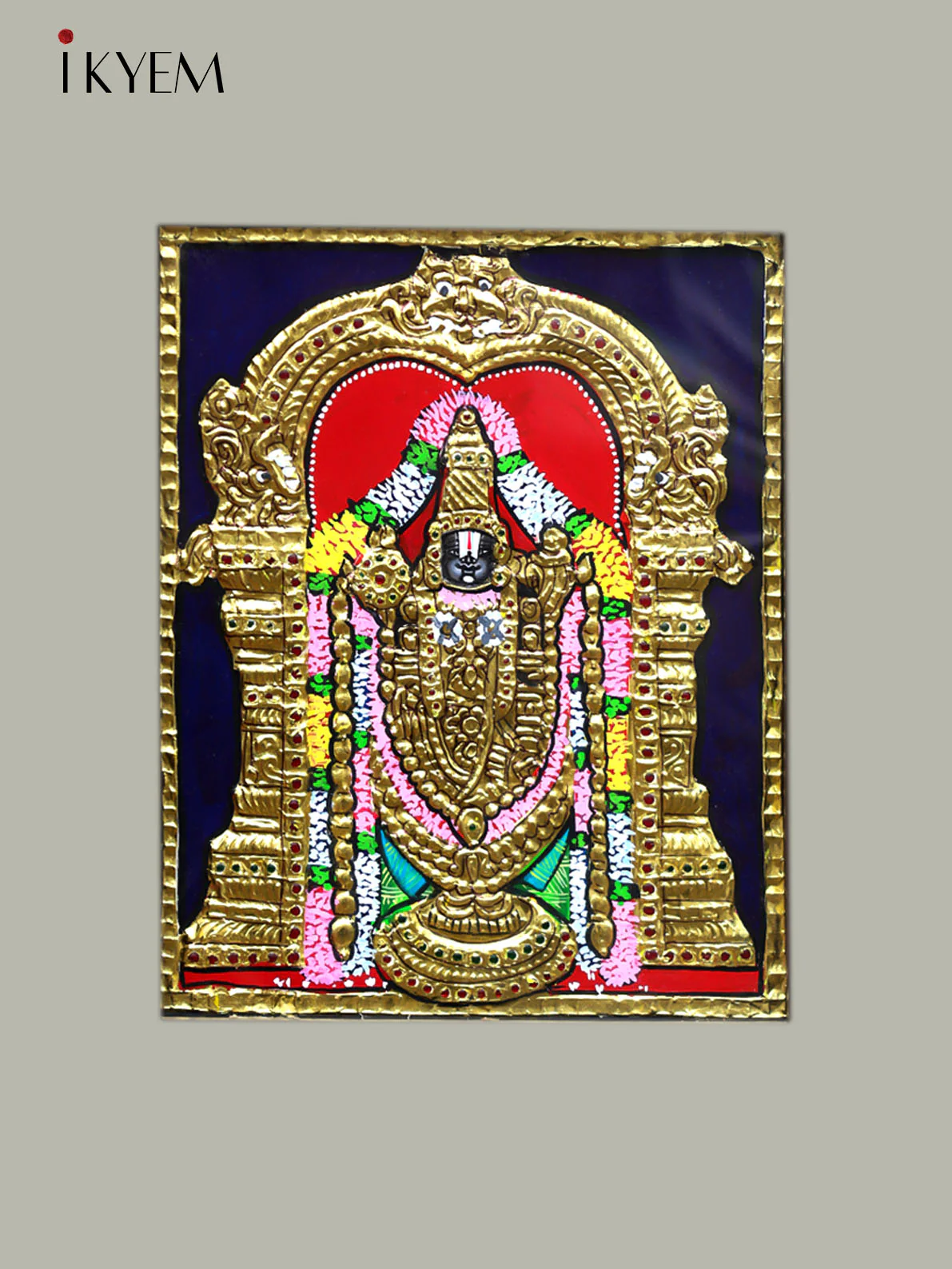 Lord Balaji - Tanjore Painting - Image 3