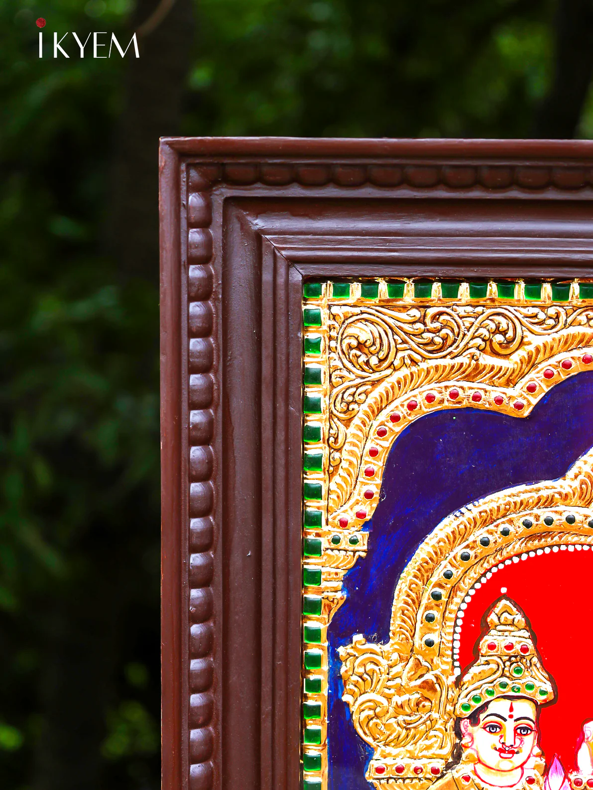 Murugan Valli Deivanai - Tanjore Painting - Image 3