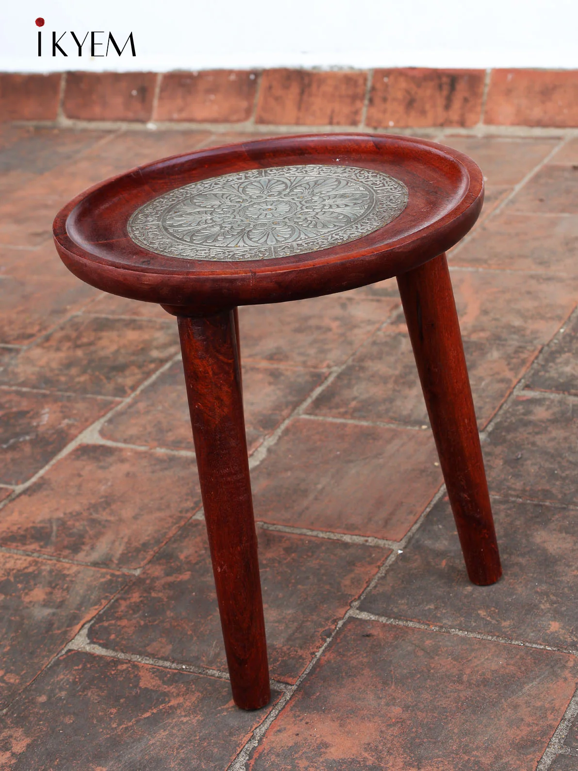 Wooden Stool Cane - 15.7 inch-4IJ24037 - Image 2