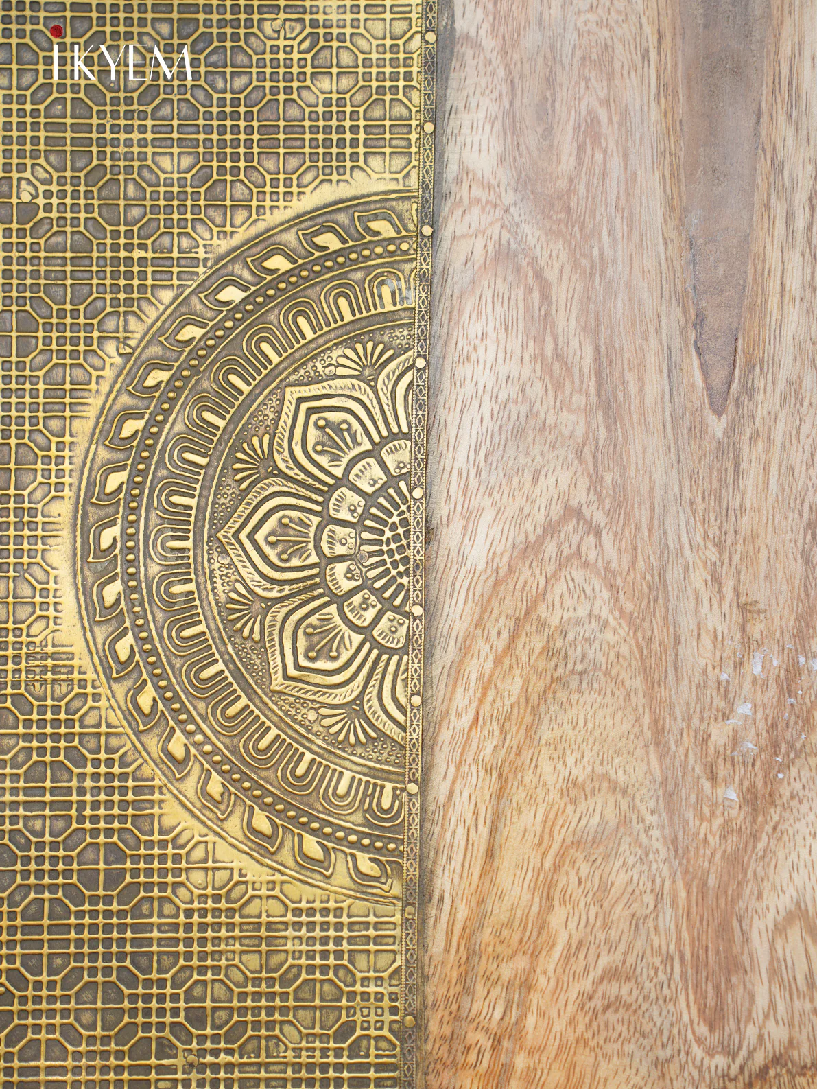Classy Wood & Brass Corner/Centre Stool - Image 3