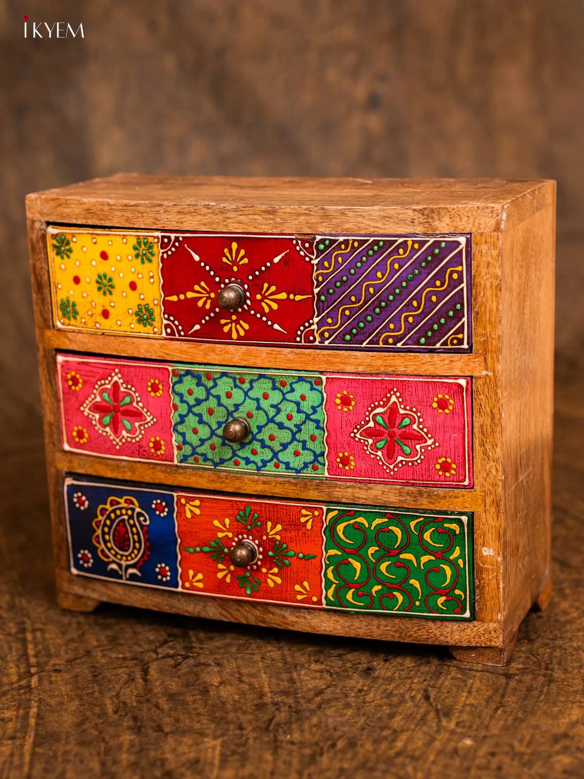 Wooden Hand Painted with 3 Drawers - 4IJ26128 - Image 5