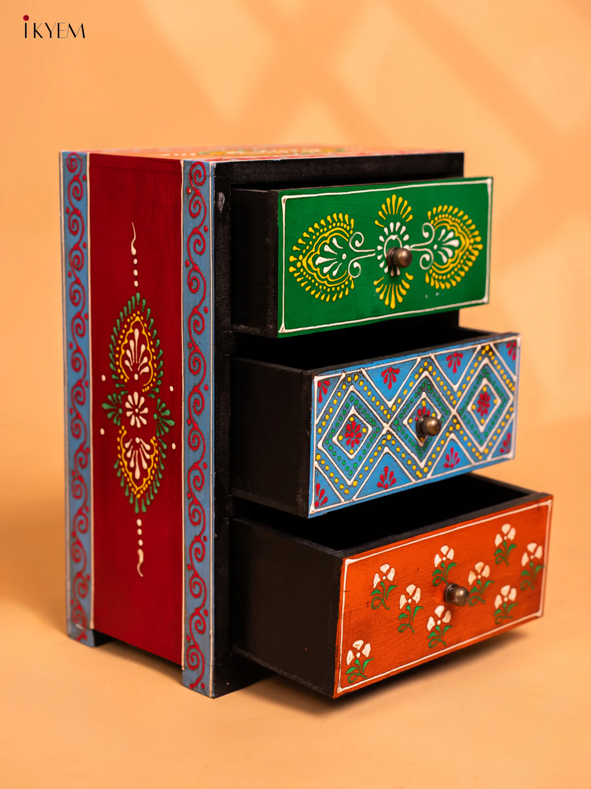 Wooden Hand Painted with 3 Drawers - 4IJ26133 - Image 2