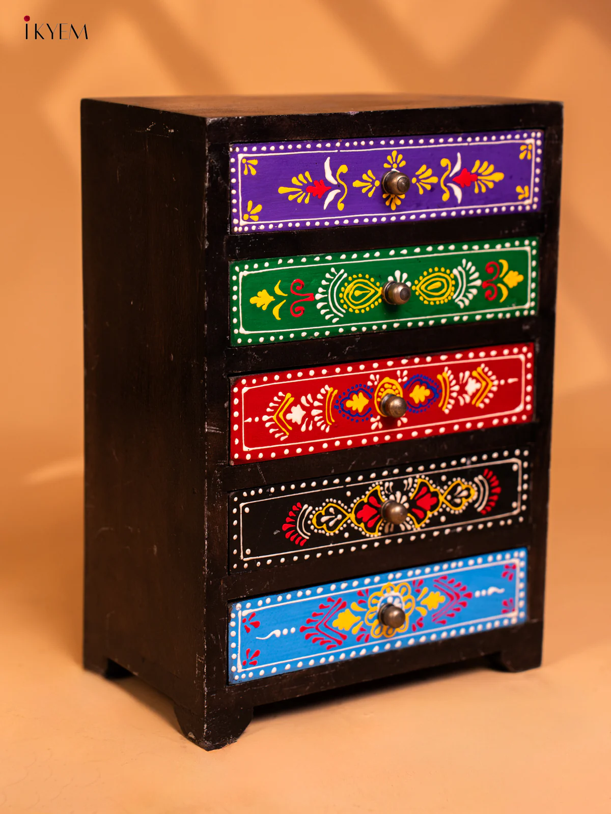 Wooden Hand Painted with 5 Drawers -11 Inch - 4IJ26135 - Image 4