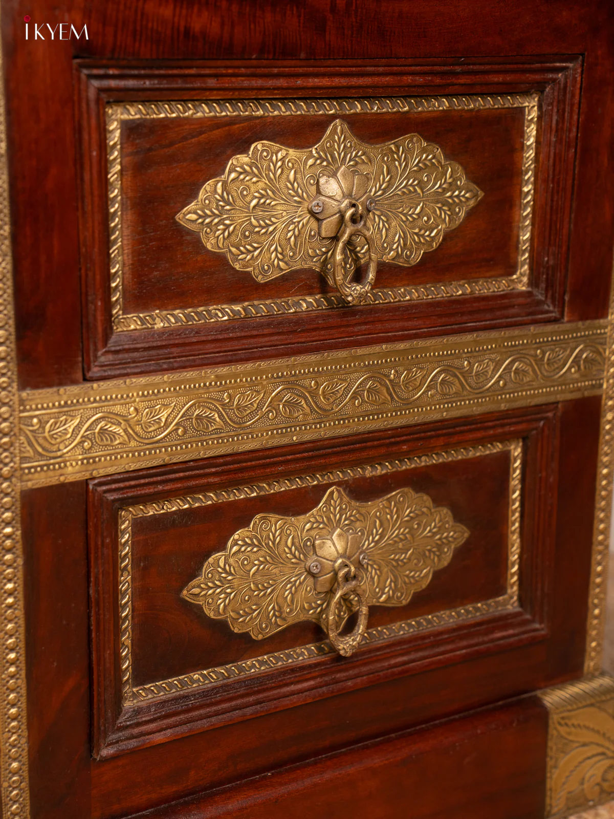 Wooden Brass Fitted Table - (26×19) Inch - 4IJ26169 - Image 5
