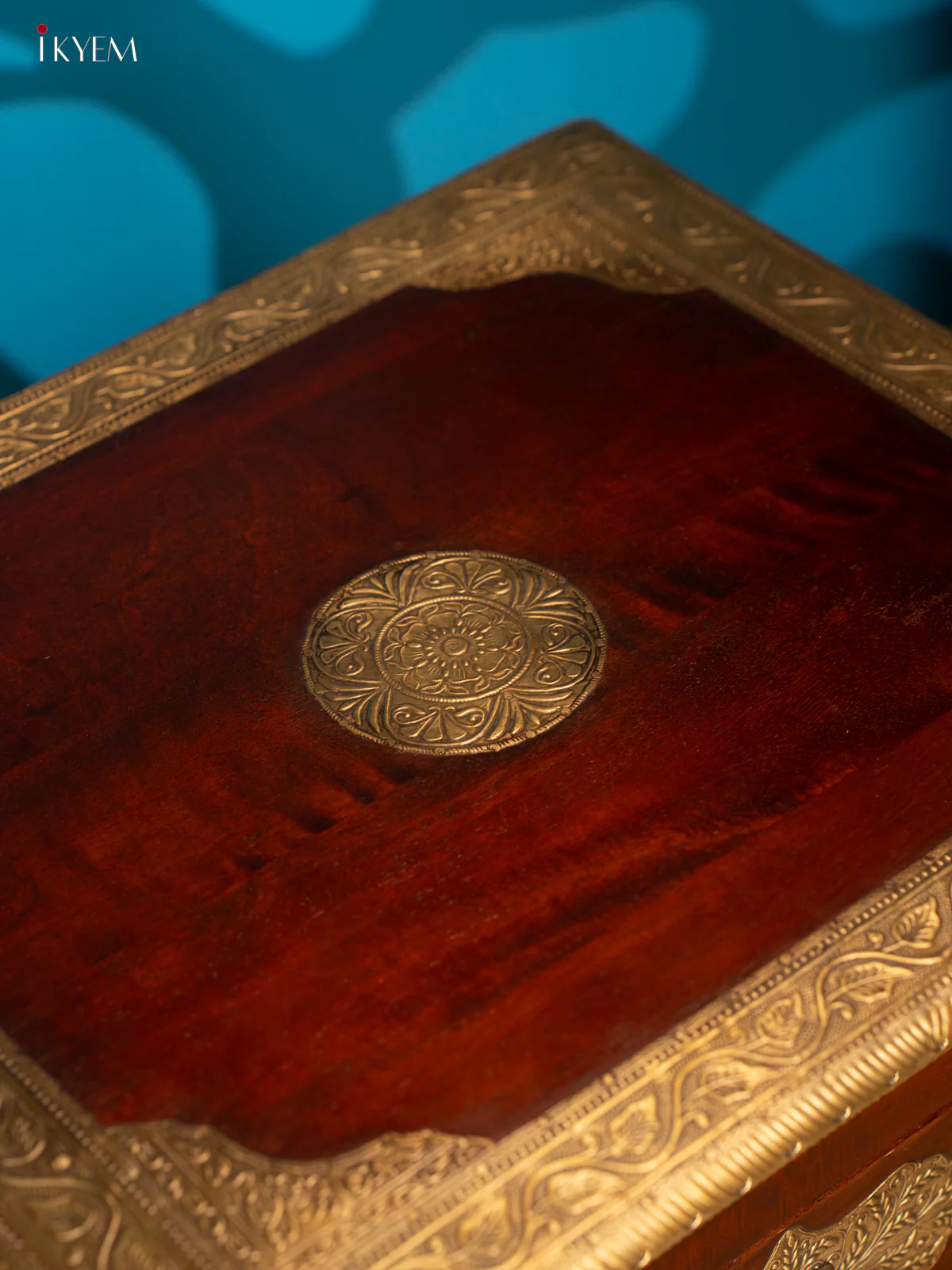 Wooden Brass Fitted Table - (26×19) Inch - 4IJ26169 - Image 6