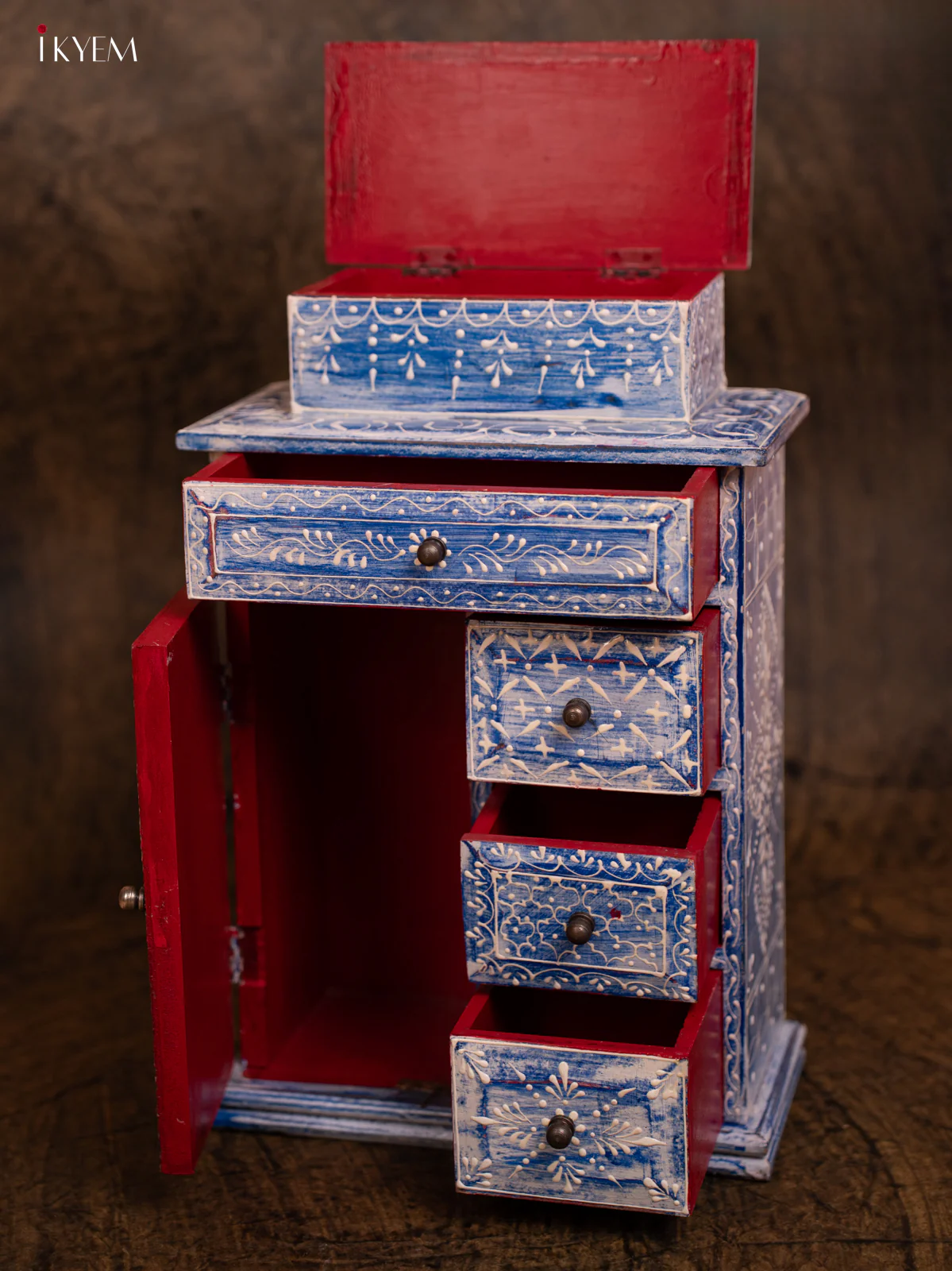 Wooden Hand Painted with 6 Drawers - 4IJ30097 - Image 2