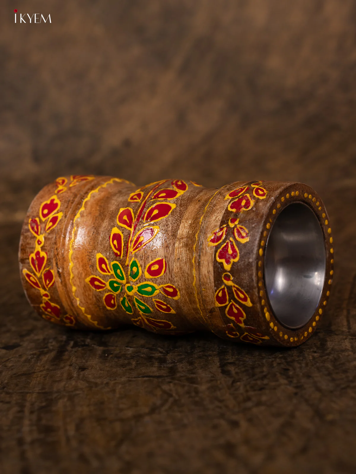 Hand Painted Wooden Candle Holder - 4IJ30122 - Image 3