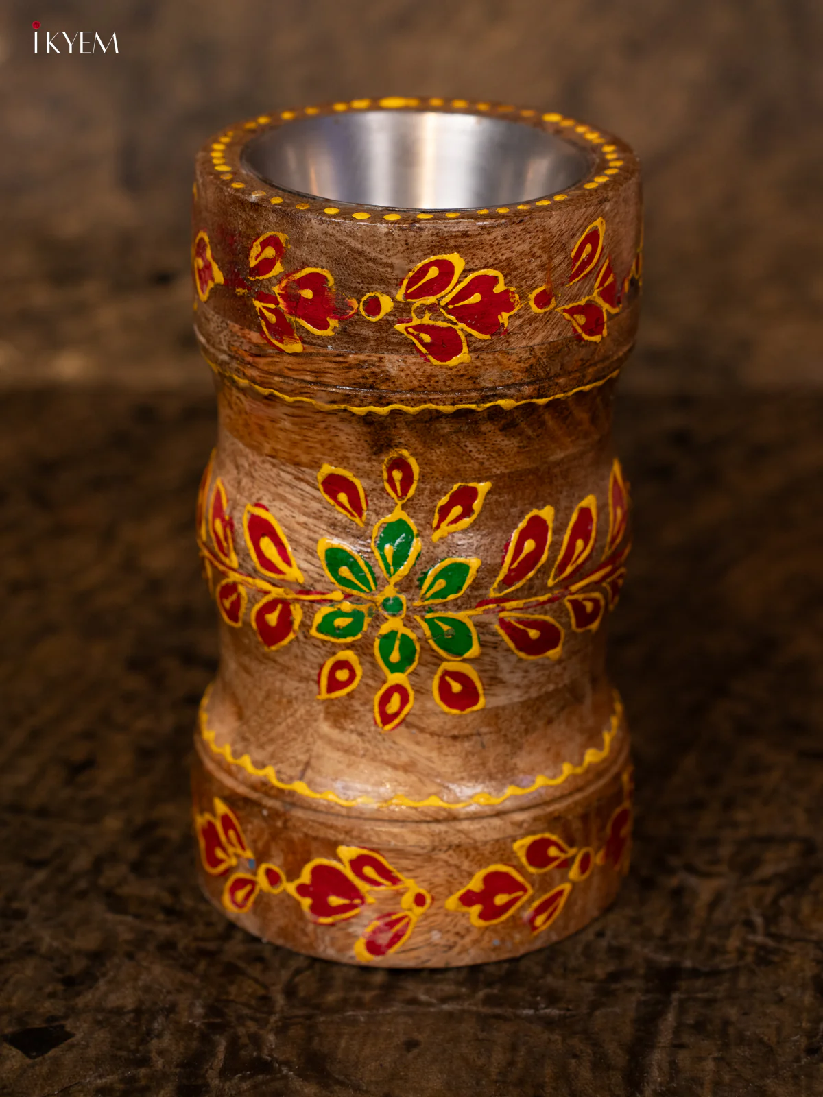 Hand Painted Wooden Candle Holder - 4IJ30122 - Image 4