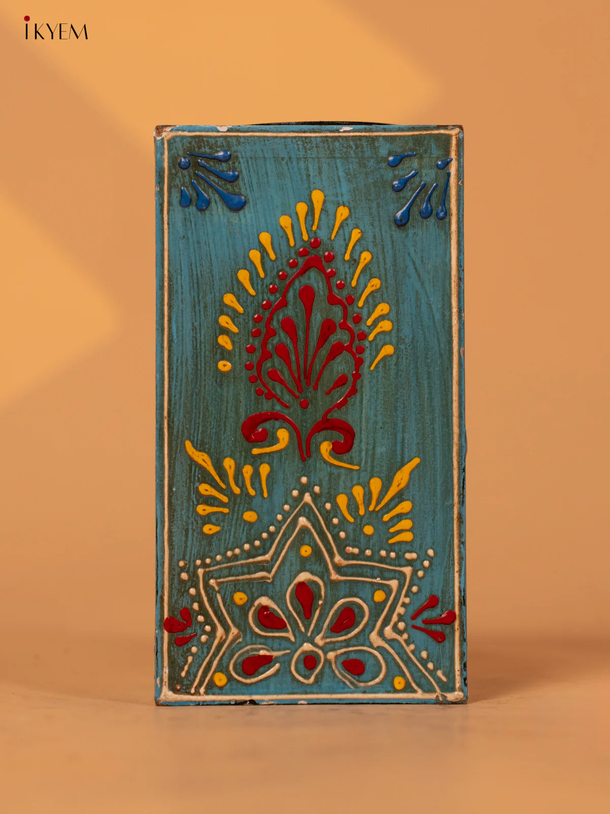 Hand Painted Wooden Candle Holder - 4IJ30131 - Image 3
