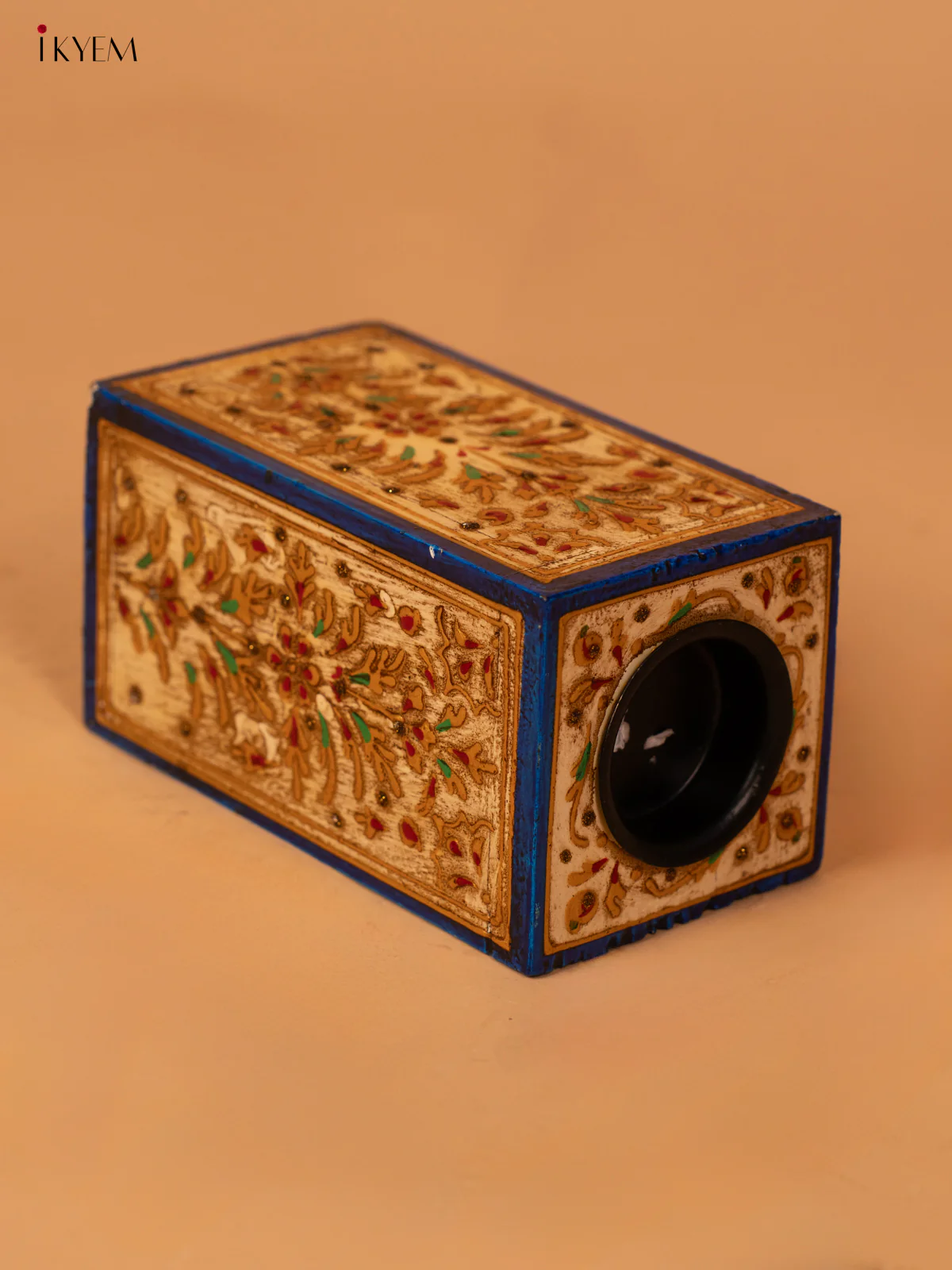 Hand painted Wooden Candle Holder - 6 Inch - 4IJ30136 - Image 4