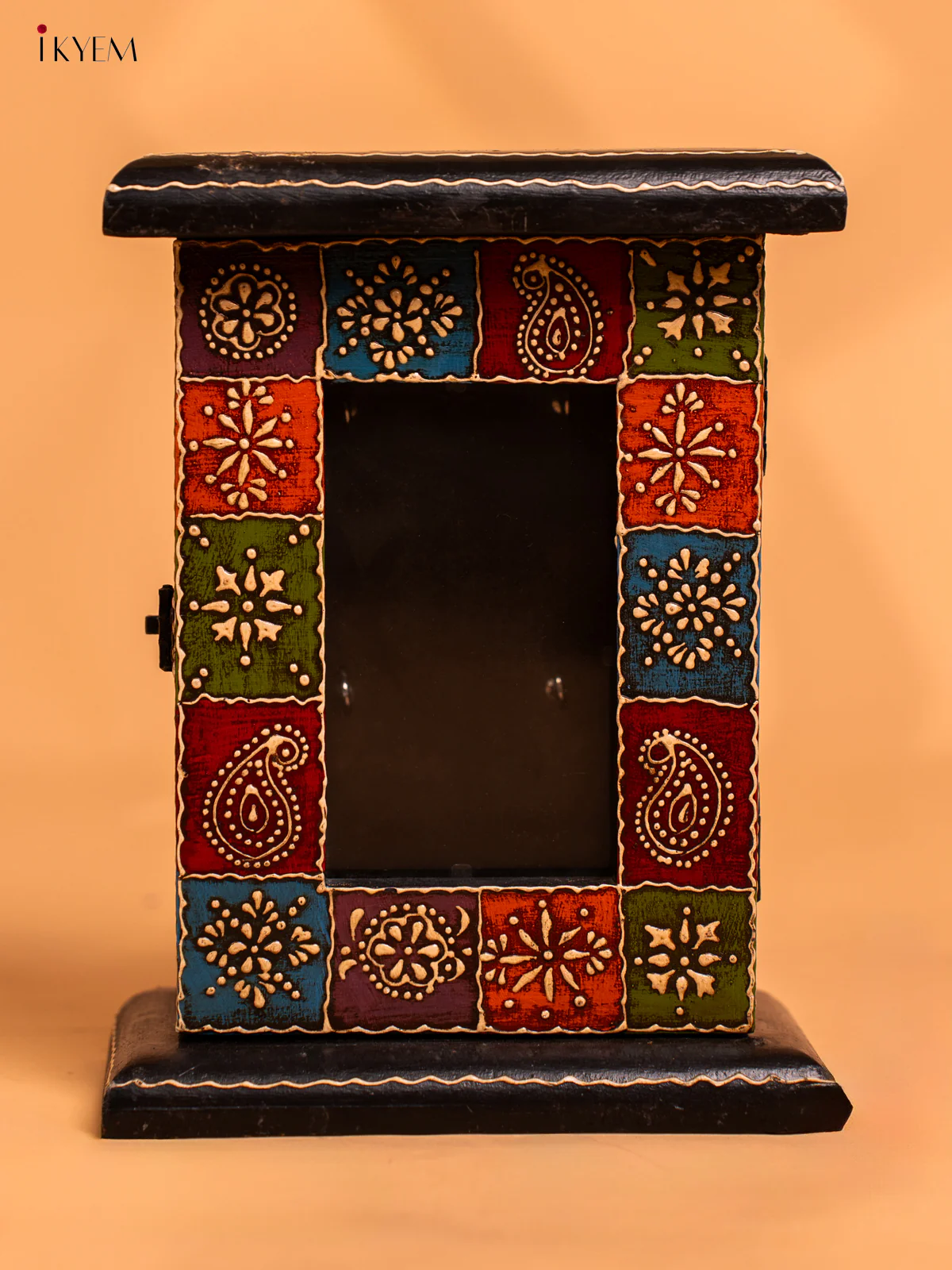 Wooden Hand Painted Key Holder Box - 7.8 Inch - 4JJ01042 - Image 3