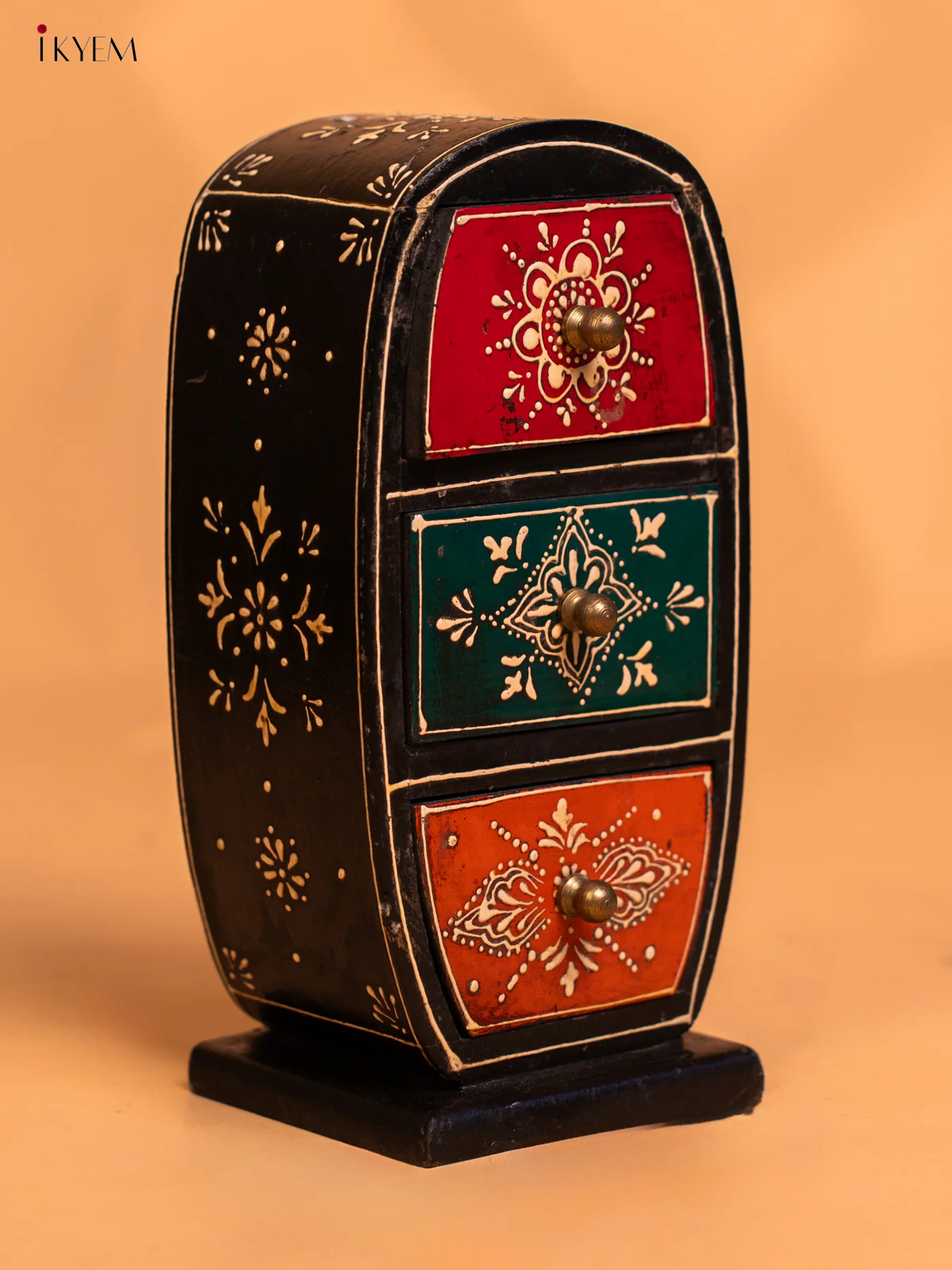 Wooden Hand Painted with 3 Drawers -4JJ01043 - Image 4