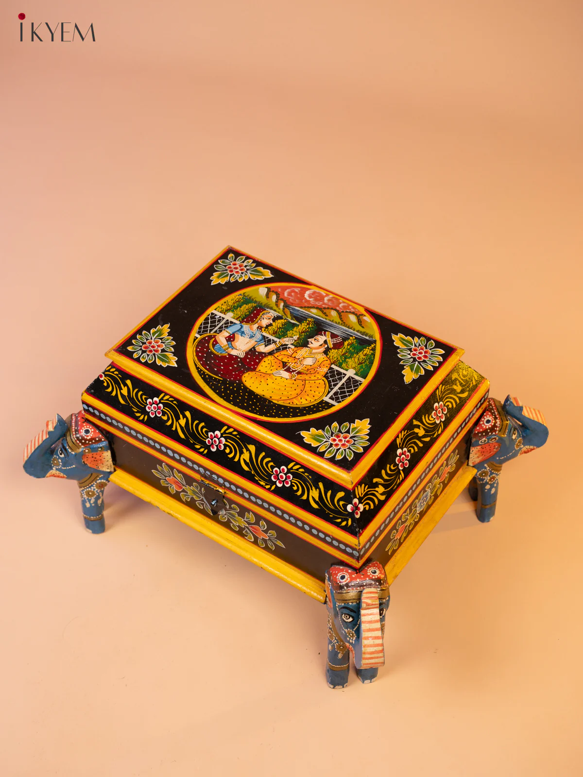 Hand Painted Wood Storage Box - Image 3