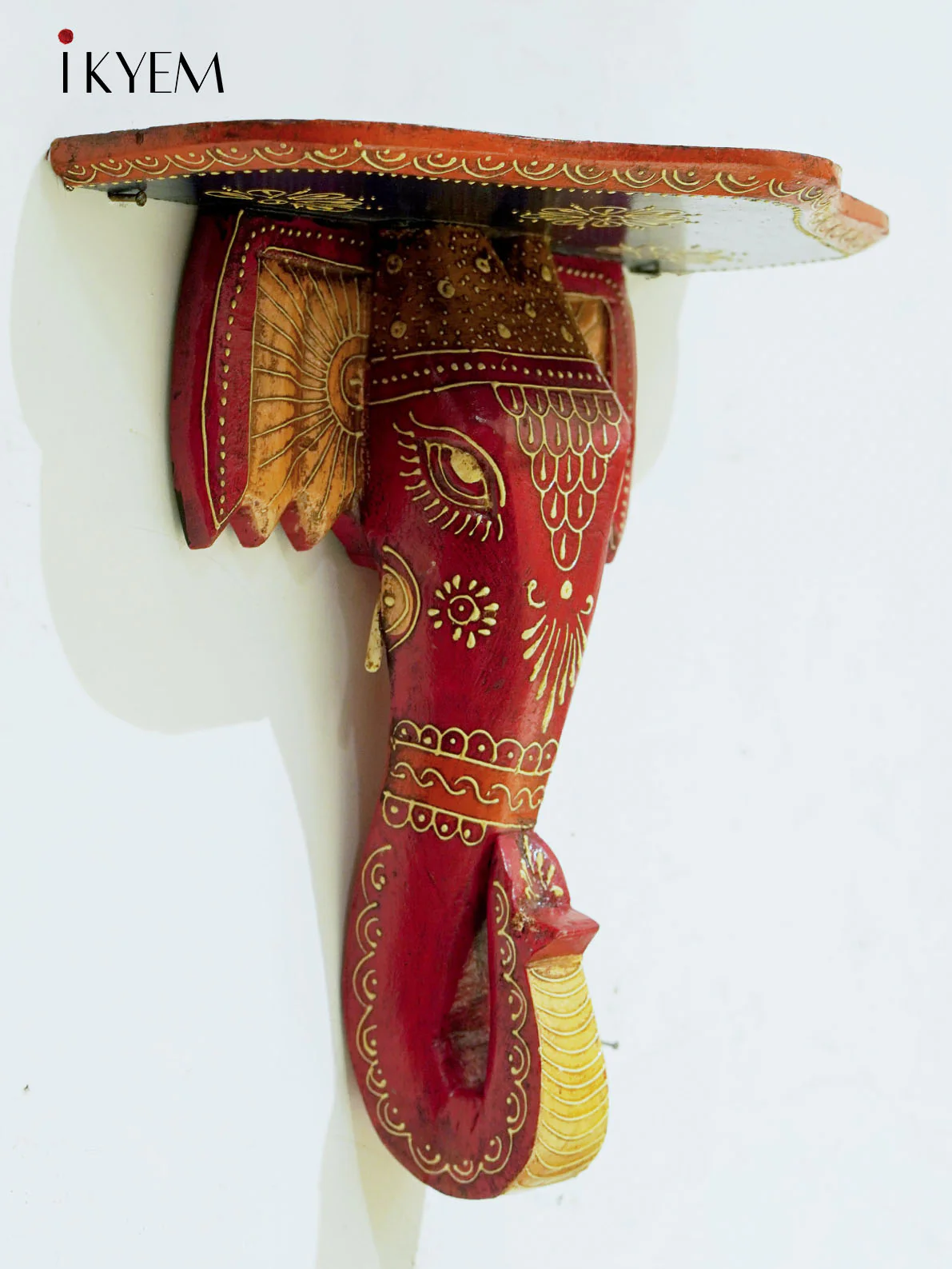 Wooden Elephant Wall Shelf with Intricate Details - 4JJ02029 - Image 2