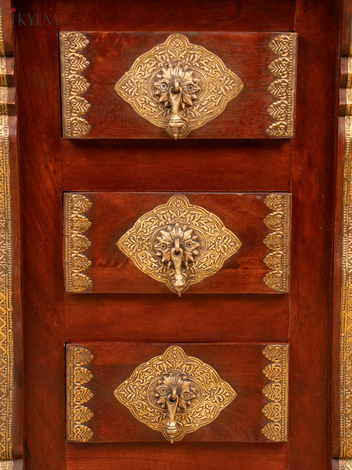 Wooden Brass Fitted Bedside Table - (21.6×16.1) Inch - 4JJ04010 - Image 7
