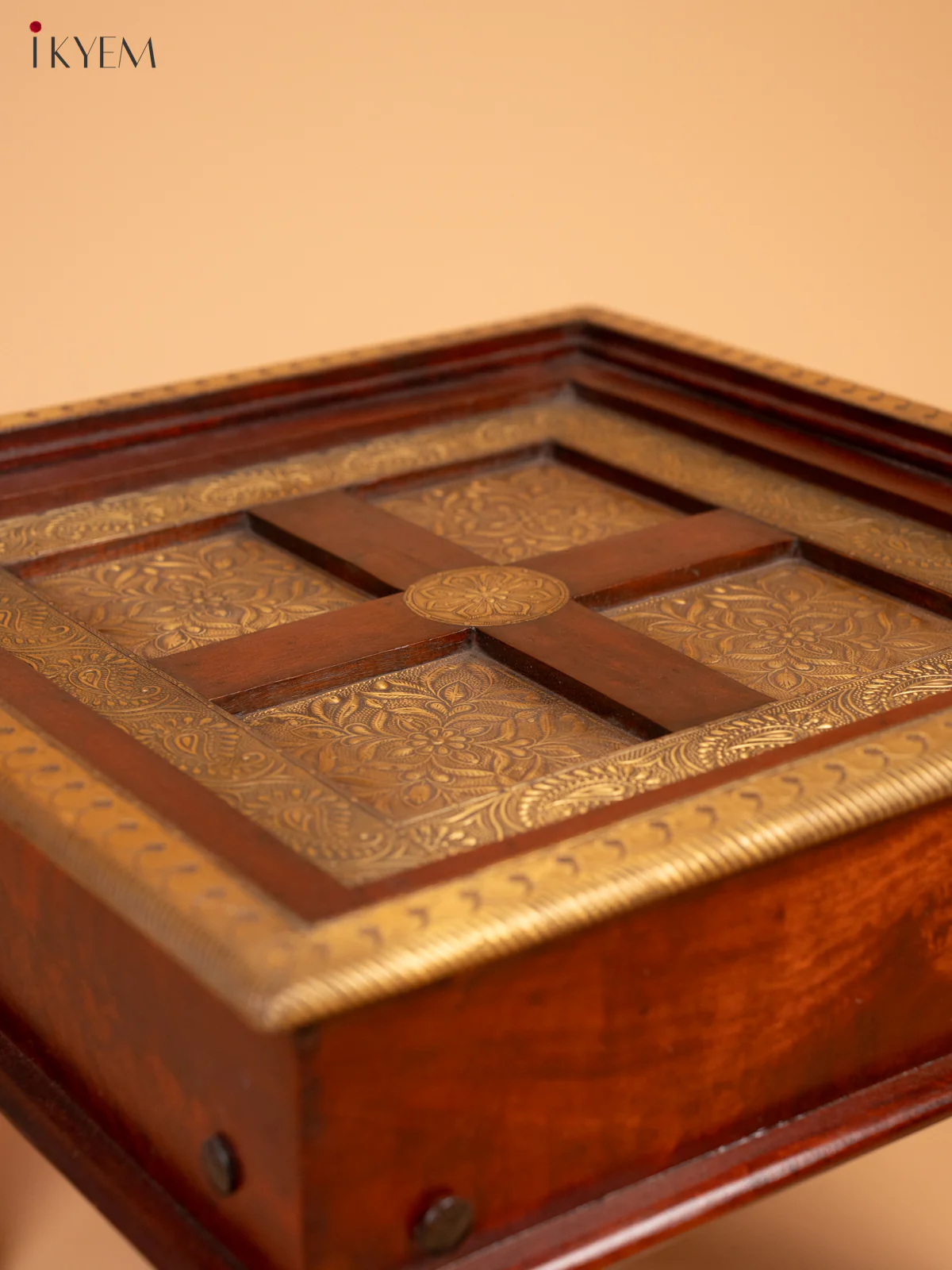 Wooden Coffee Table Brass Fitted - (18×23) Inch - 4JJ04012 - Image 3