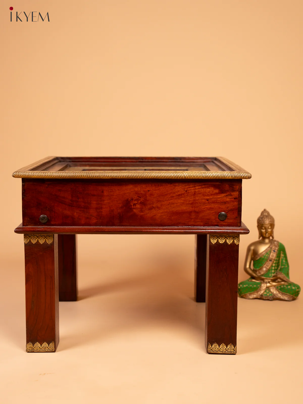 Wooden Coffee Table Brass Fitted - (18×23) Inch - 4JJ04012 - Image 6