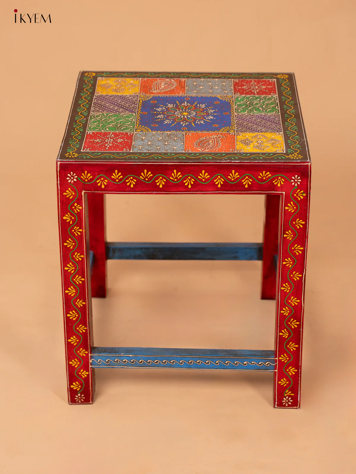 Wooden Hand Painted Table - (17×14) Inch - 4JJ04044