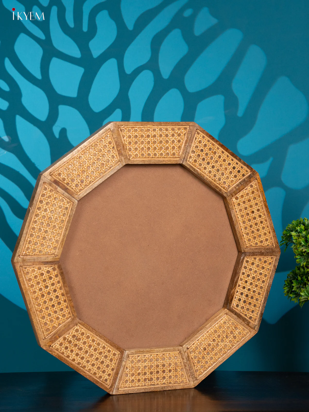 Wooden Frame with Wicker Inlay - 20.8 Inch - 4JJ04060 - Image 2