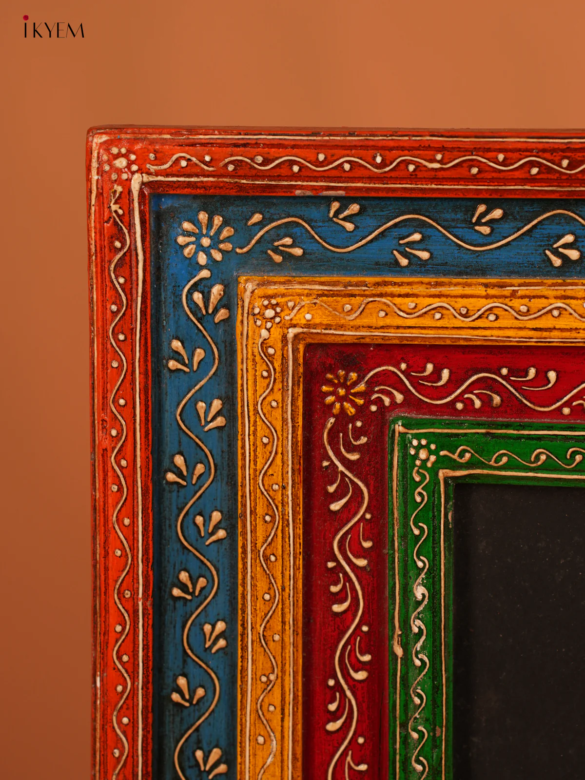 Wooden Hand Painted Mirror College Frame - 31.8 Inch - 4JJ04061 - Image 2