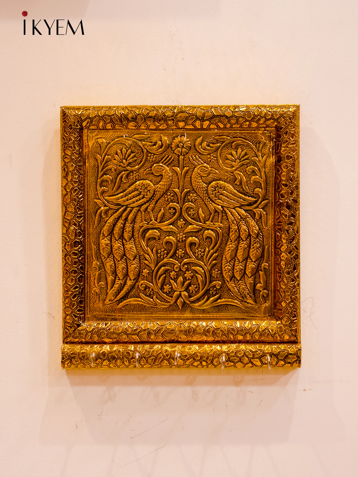 Key Holder With Peacock Motif