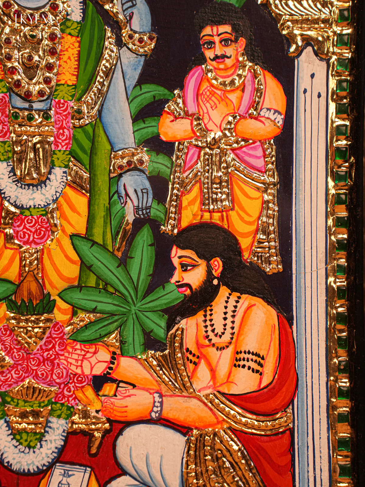 Satyanarayana Swamy Tanjore Painting (18×15) - 4KJ09002 - Image 7