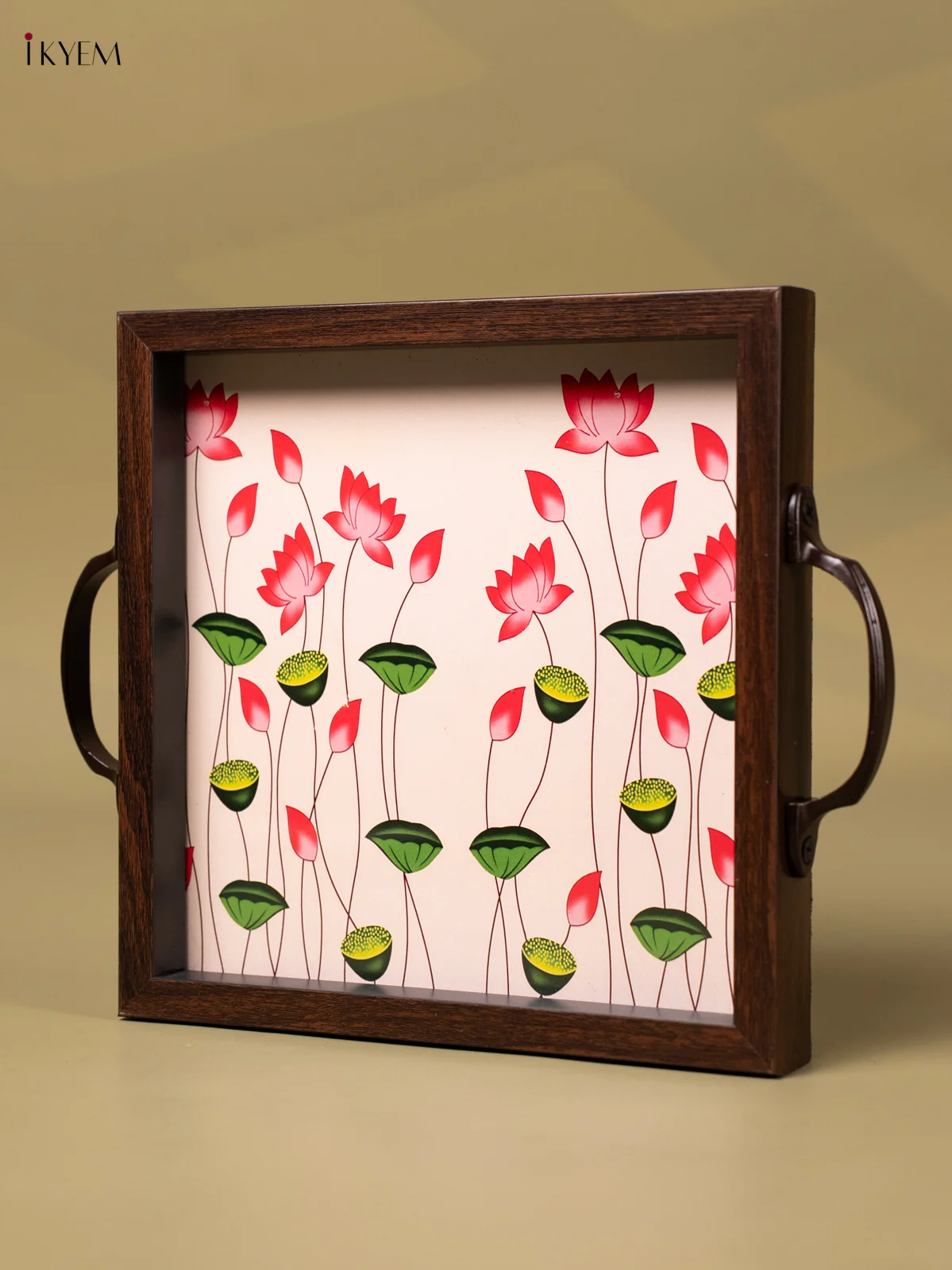 Digital Printed Tray Lotus Cream (8x8) - AA02119 - Image 3