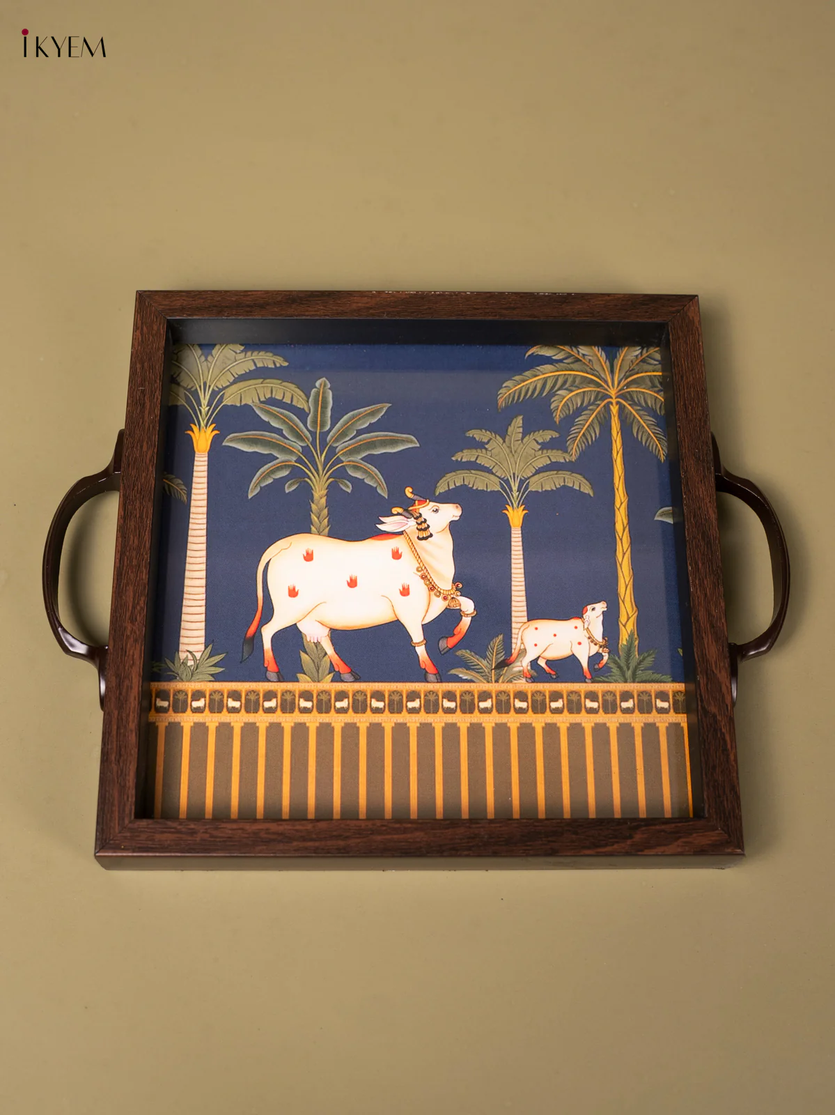 Digital Printed Tray - Cow /Tree (8x8) - AA02120