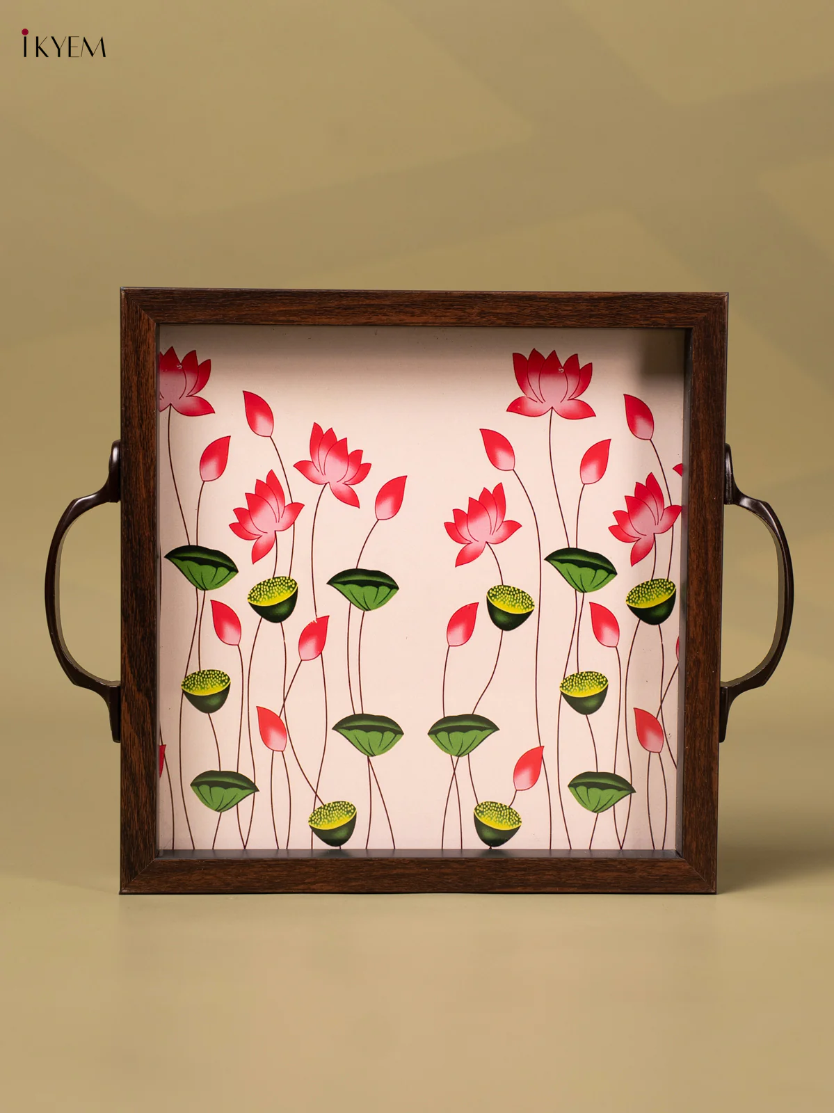 Digital Printed Tray Lotus Cream (6x6) - AA02126 - Image 2