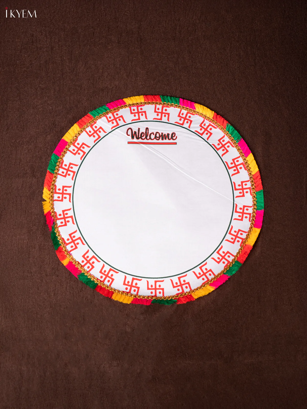 Round Printed Kanku Pagla Cloth - AA02158